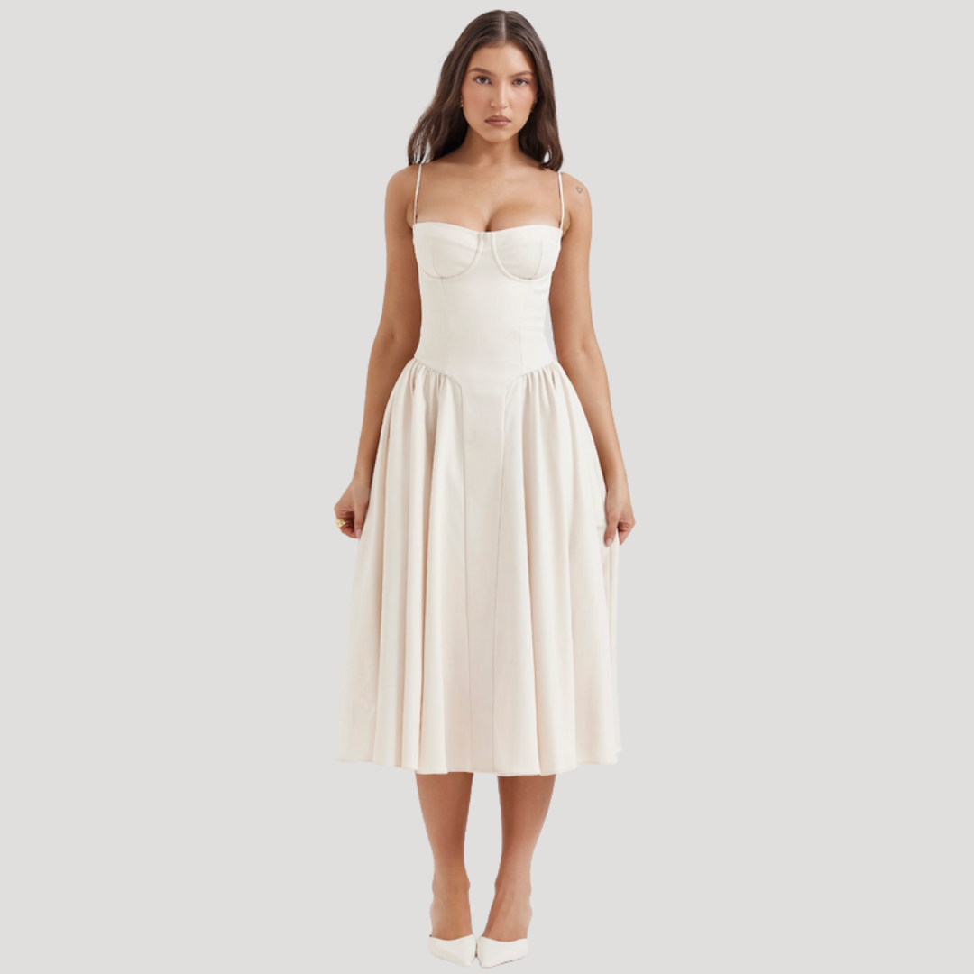 The Athletics Society | Women's Corset Bodice Midi Dress - 8
