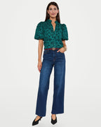 The Athletics Society | Women's Relaxed Floral Puff Top - 3