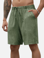 The Athletics Society | Men's Relaxed Linen Look Shorts - 7