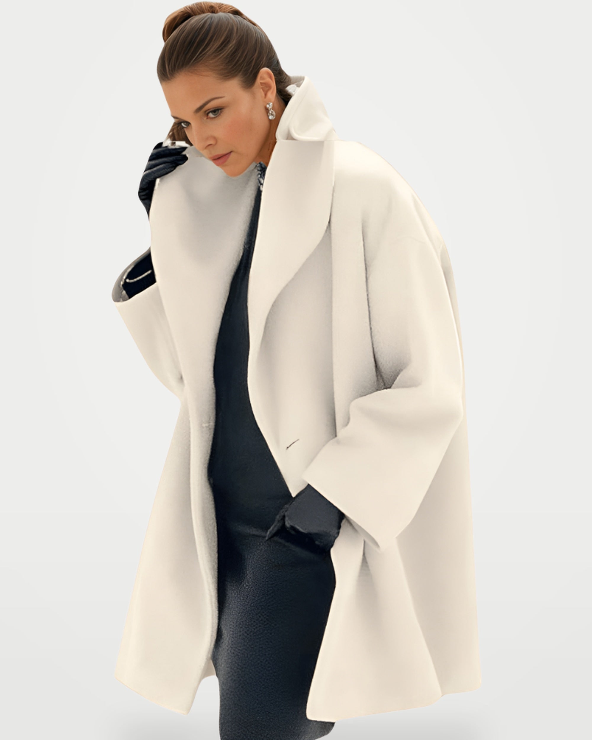 The Athletics Society | Women's Relaxed Wide Collar Coat - 7