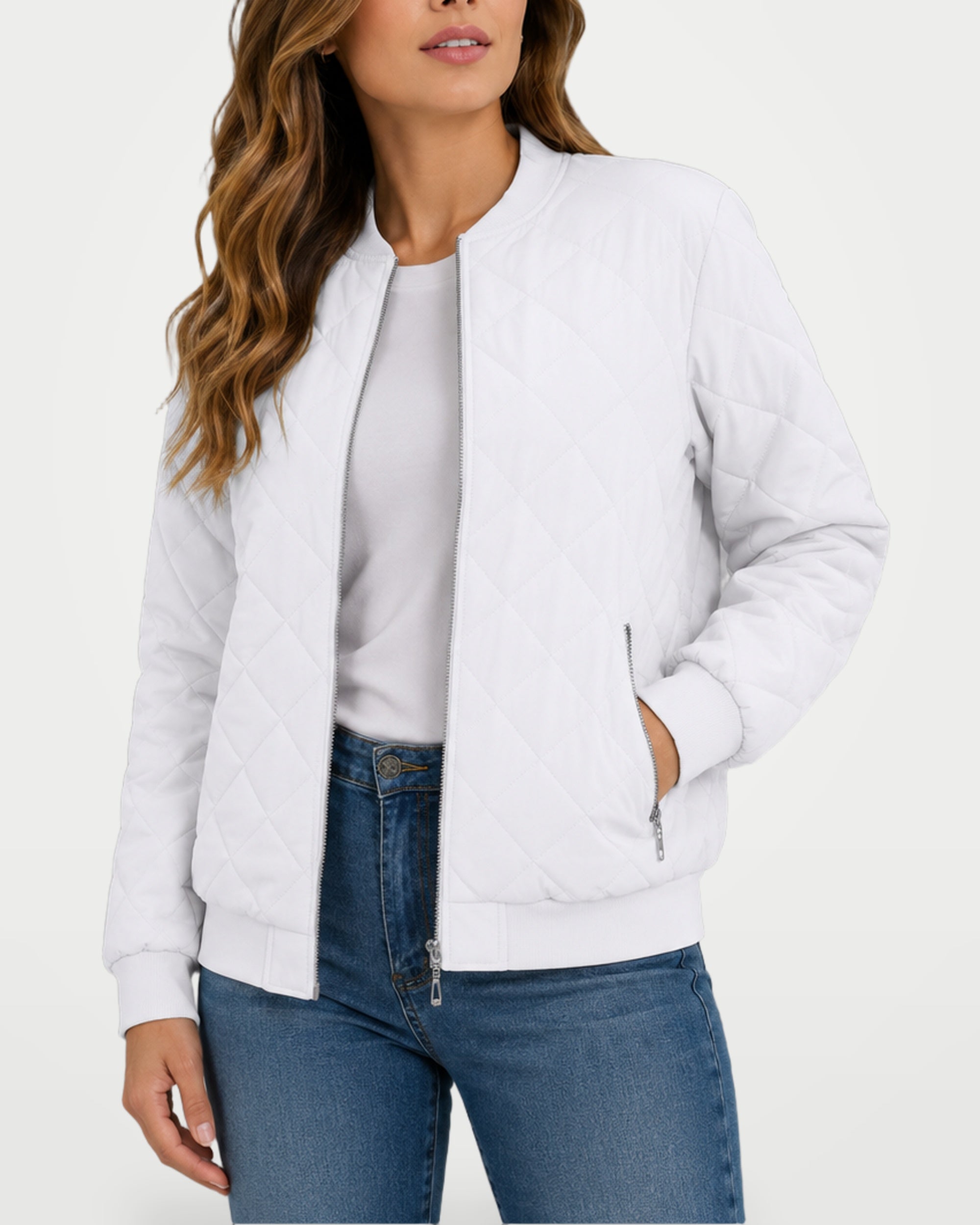 The Athletics Society | Women's Classic Quilted Bomber Jacket - 3