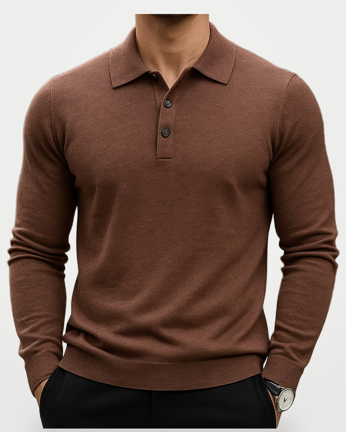 The Athletics Society | Men's Merino Wool Polo Sweater - 8