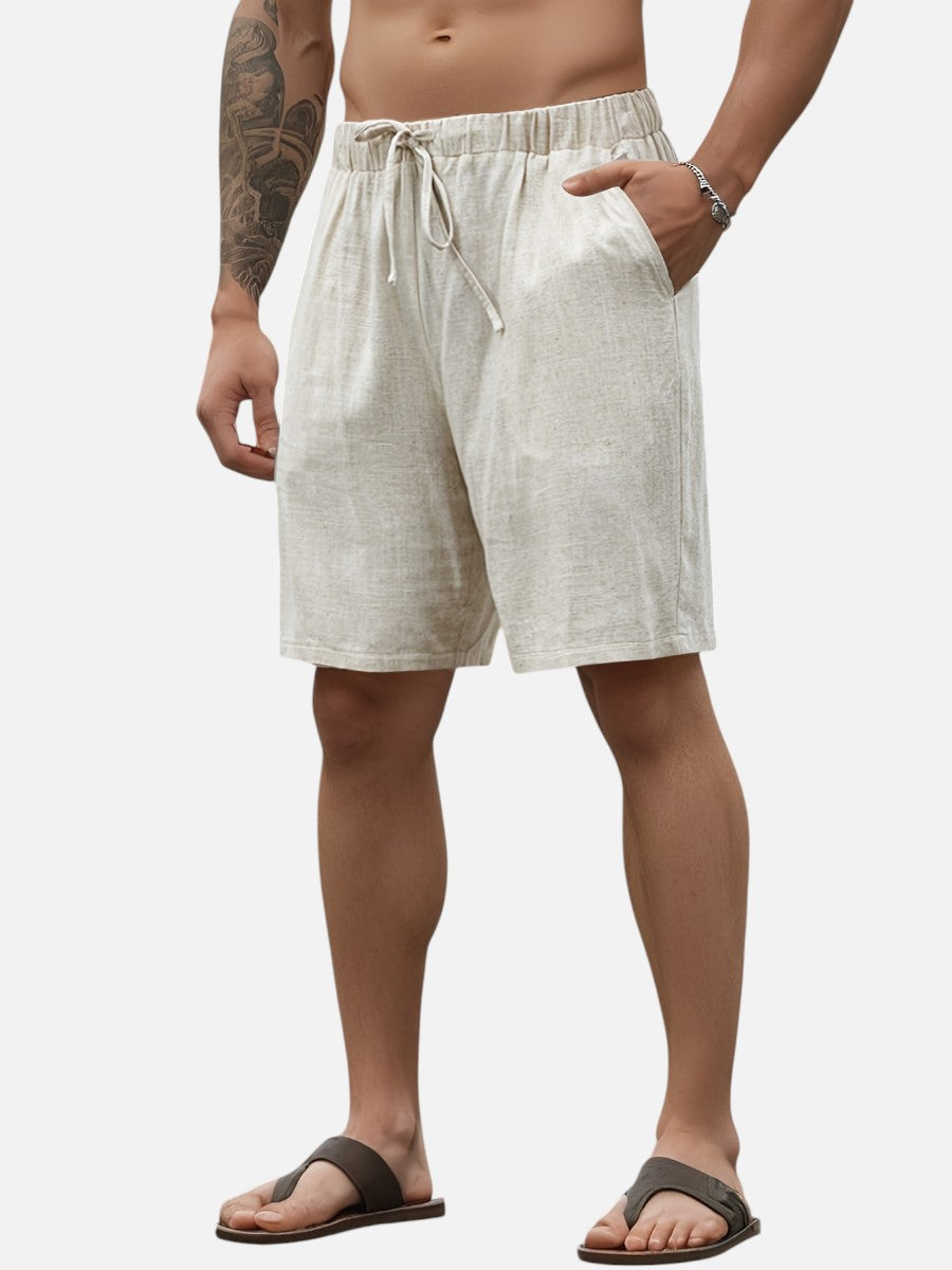The Athletics Society | Men's Relaxed Linen Look Shorts - 1
