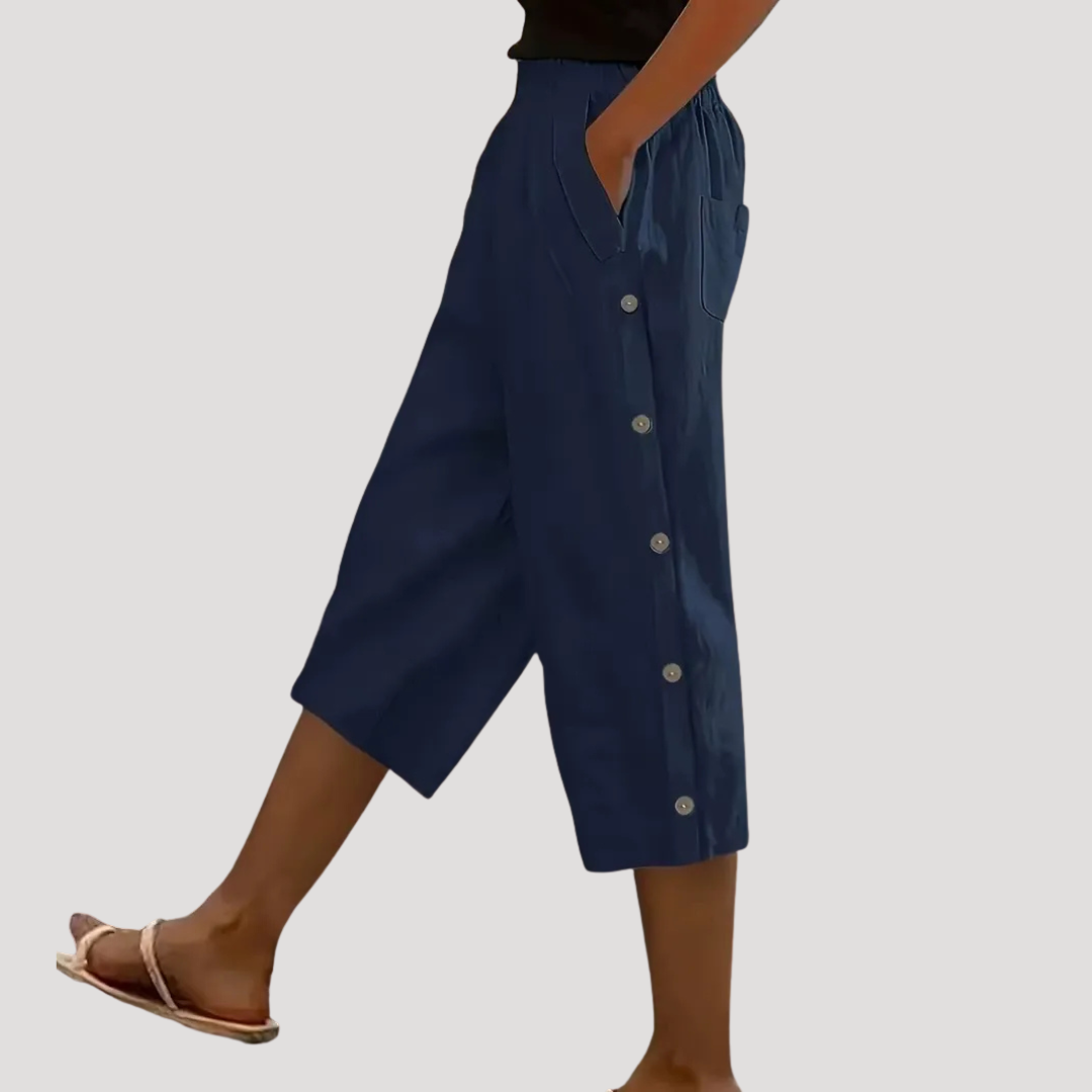The Athletics Society | Women's Cropped Wide Leg Trousers - 3