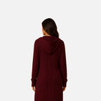The Athletics Society | Women's Hooded Cable Knit Cardigan - 10