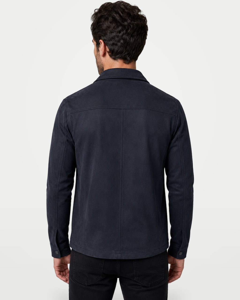 The Athletics Society | Men's Slim Suede Overshirt Jacket - 6