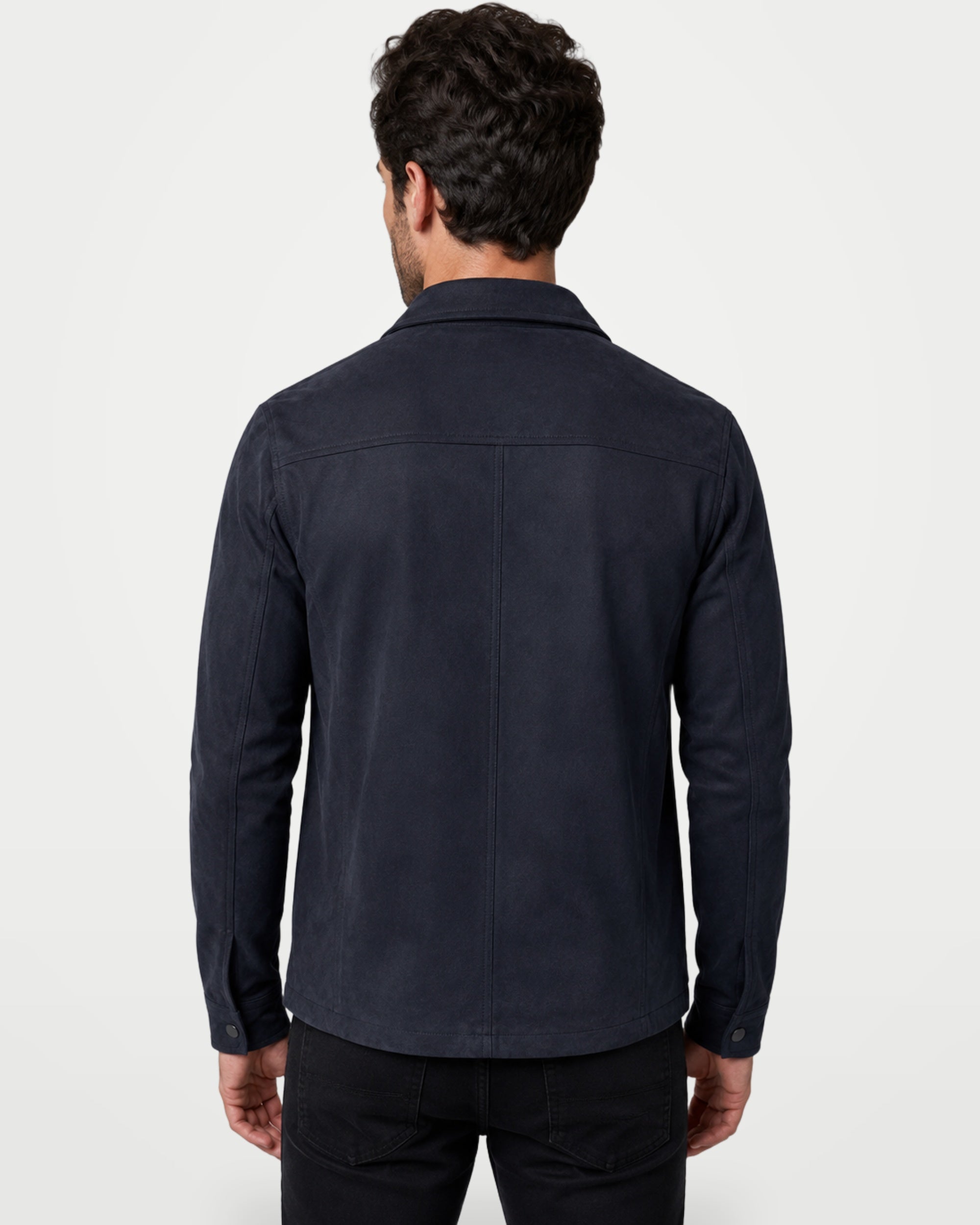 The Athletics Society | Men's Slim Suede Overshirt Jacket - 6