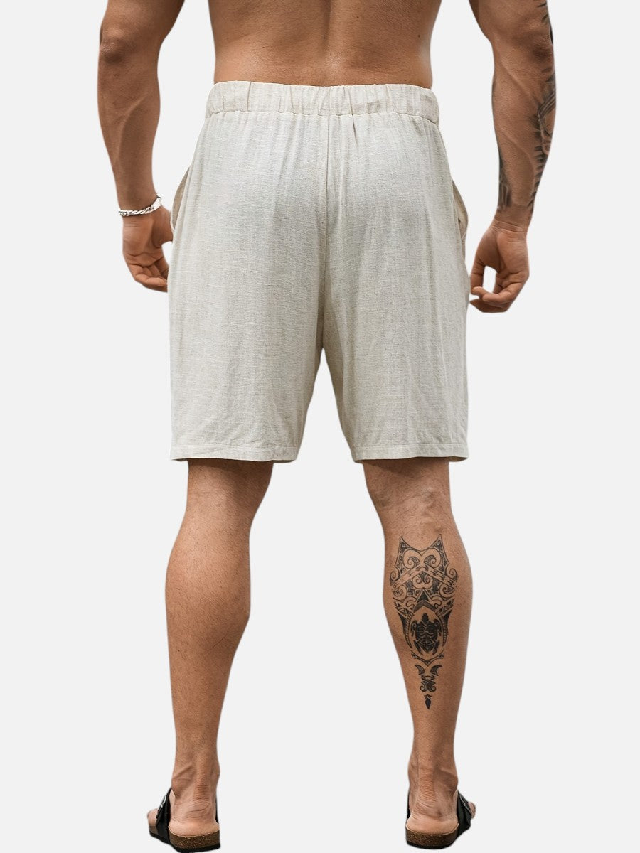 The Athletics Society | Men's Relaxed Linen Look Shorts - 3