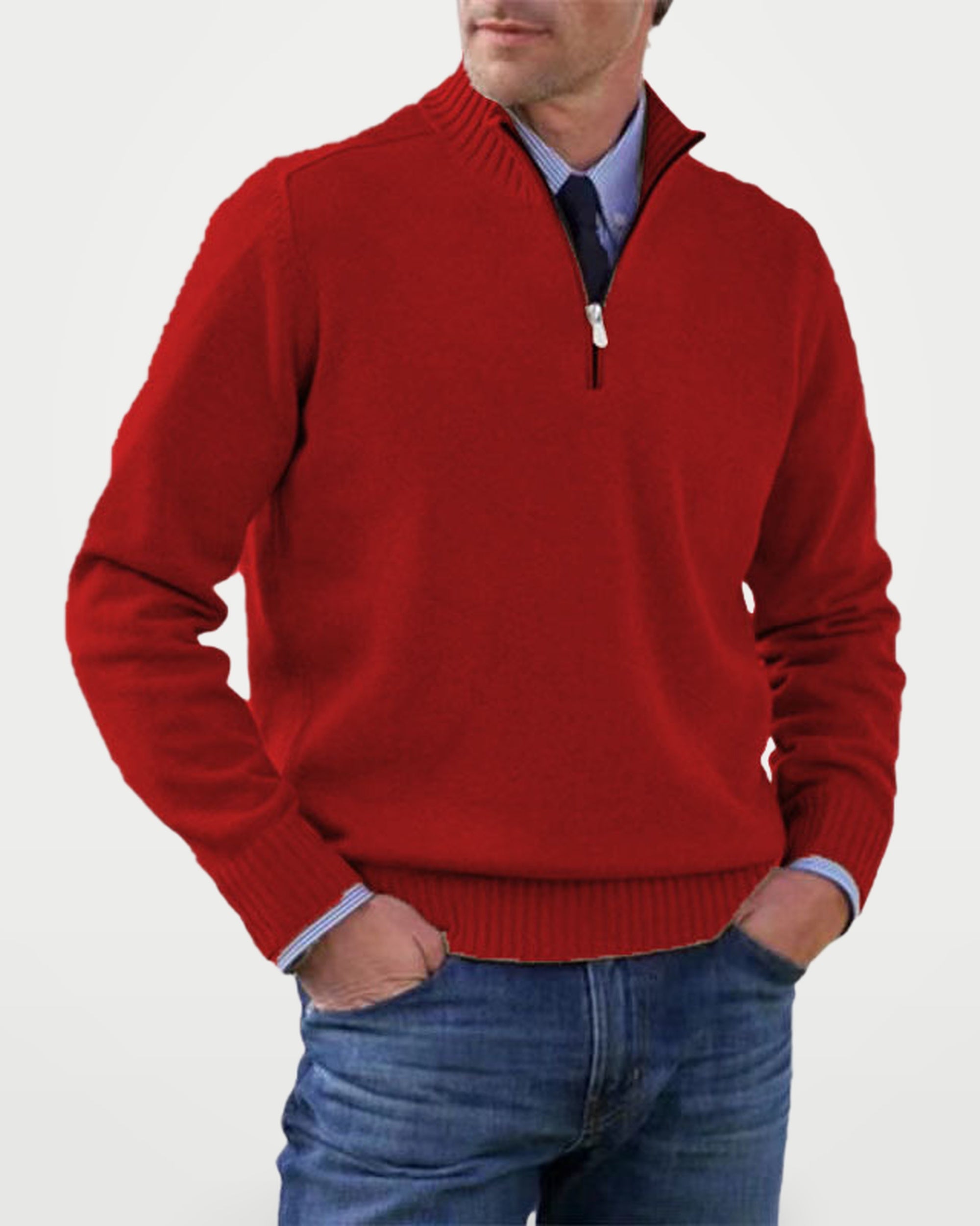 The Athletics Society | Men's Half Zip Pullover Sweater - 1