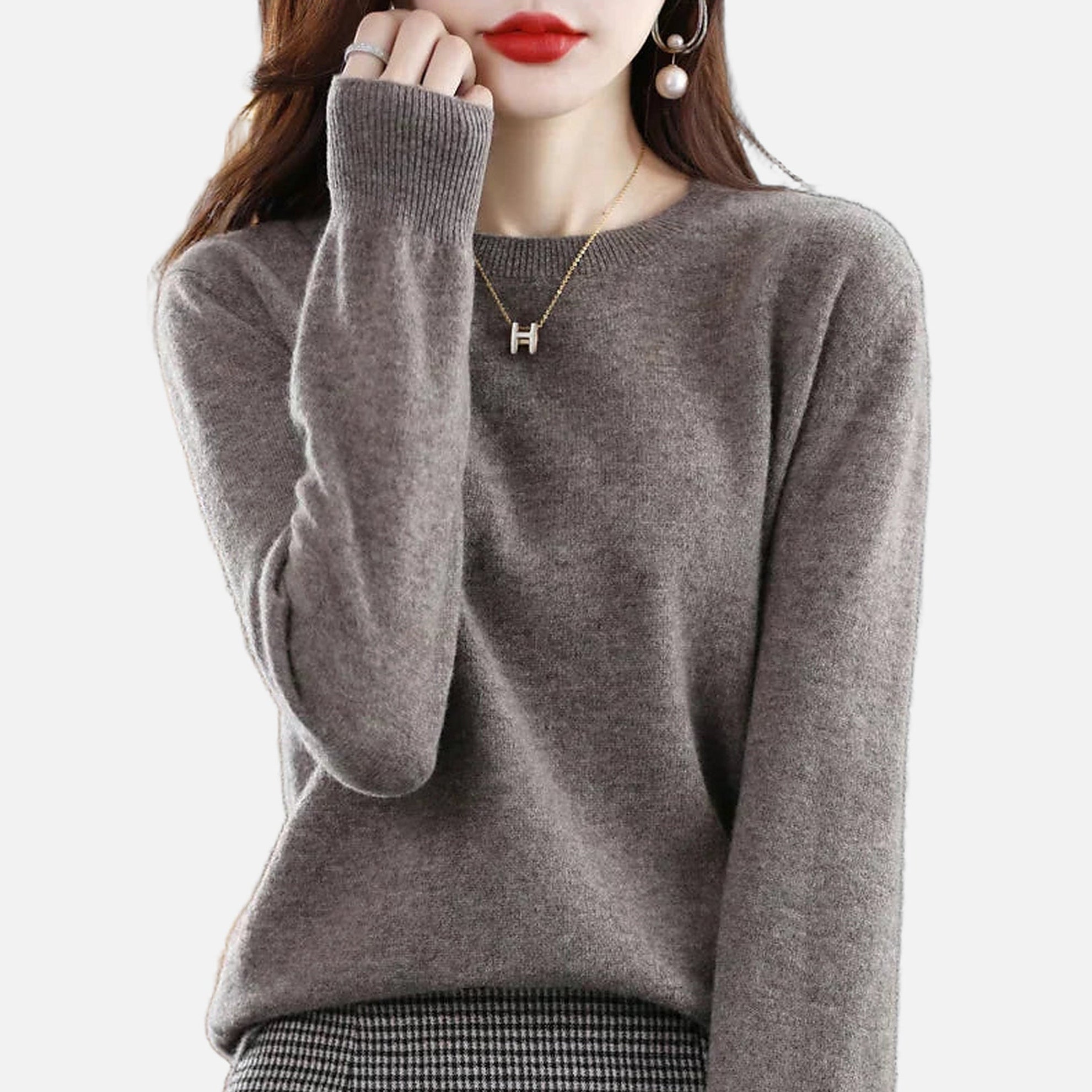 The Athletics Society | Women's Classic Cashmere Crewneck Sweater - 1