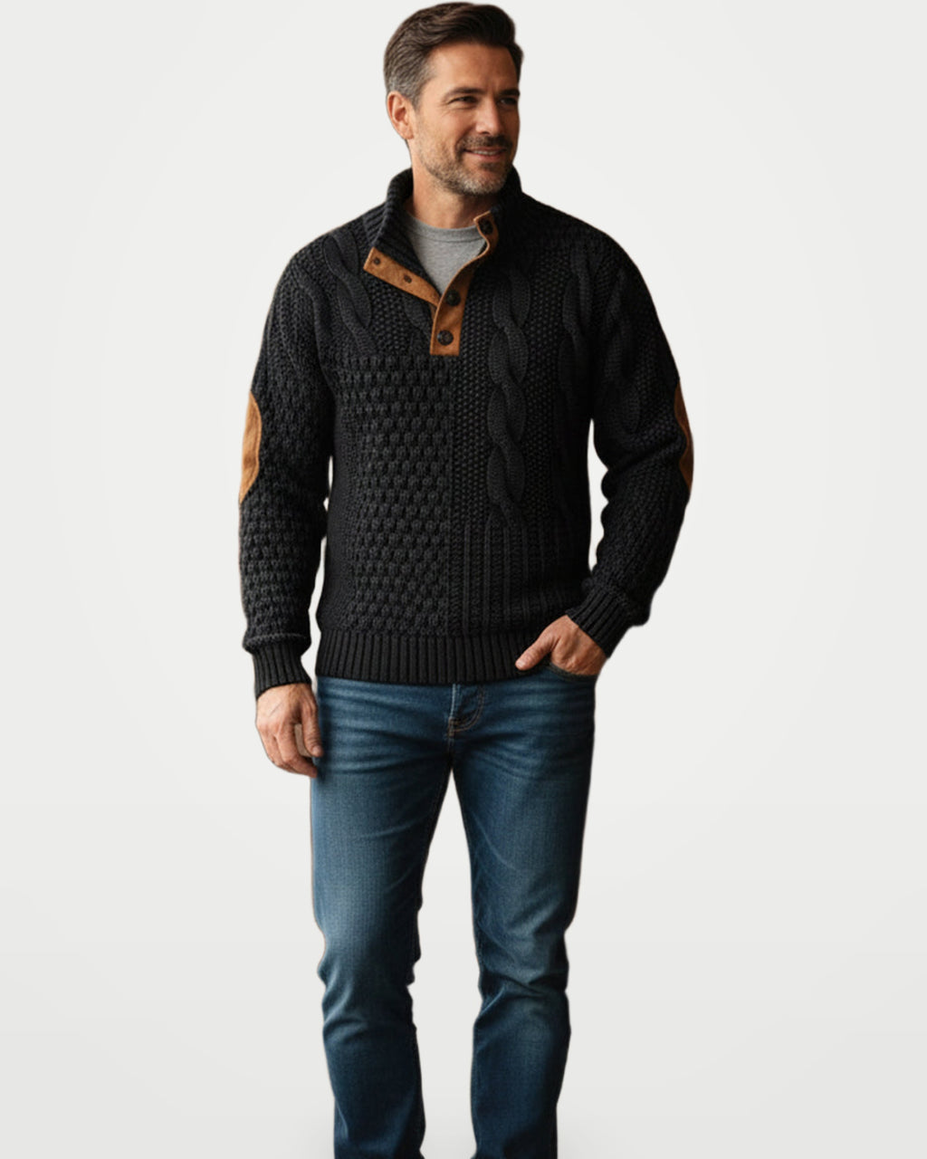 The Athletics Society | Men's Vintage Cable Knit Sweater - 5