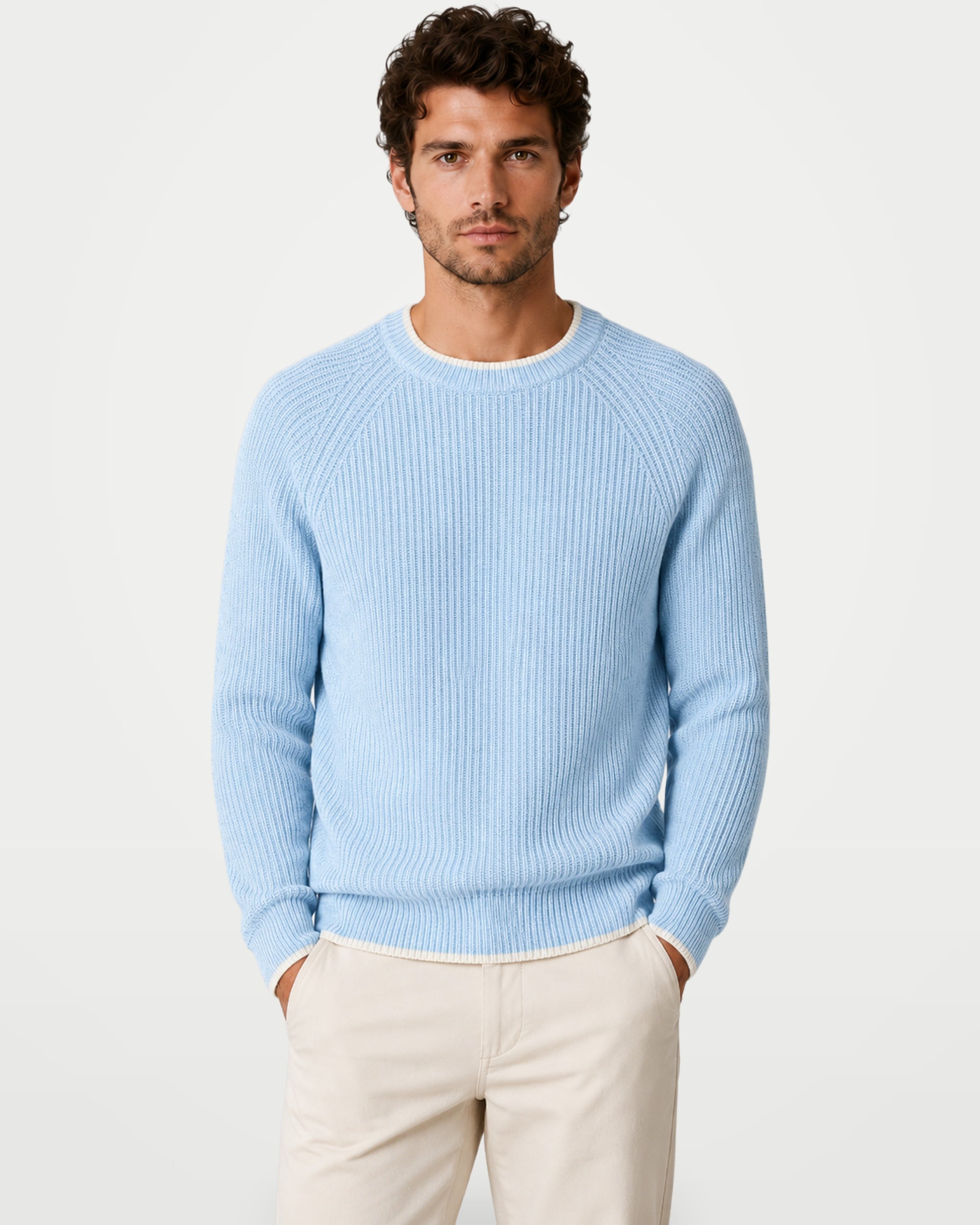 The Athletics Society | Men's Two-Tone Crew Neck Jumper - 9