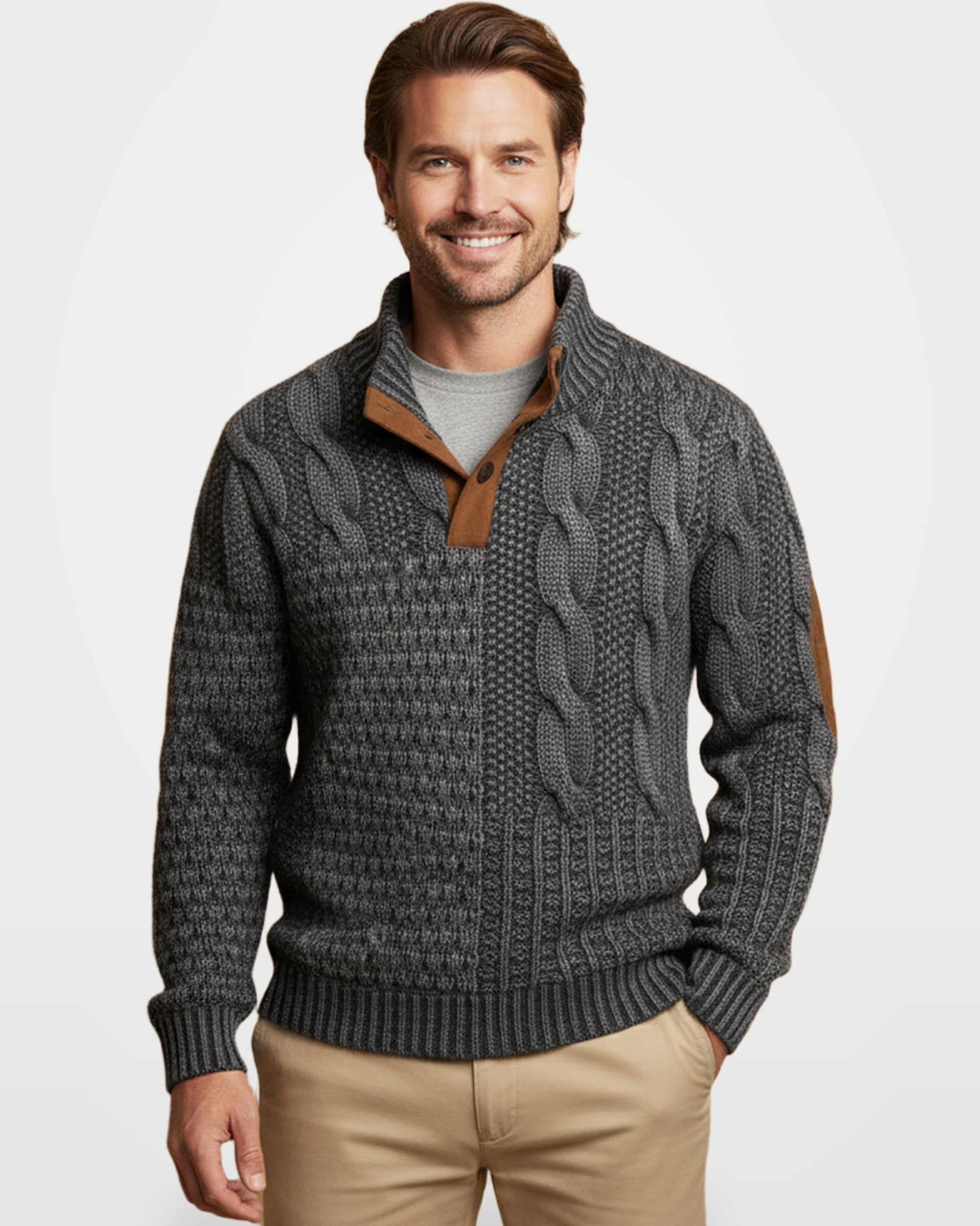 The Athletics Society | Men's Vintage Cable Knit Sweater - 2