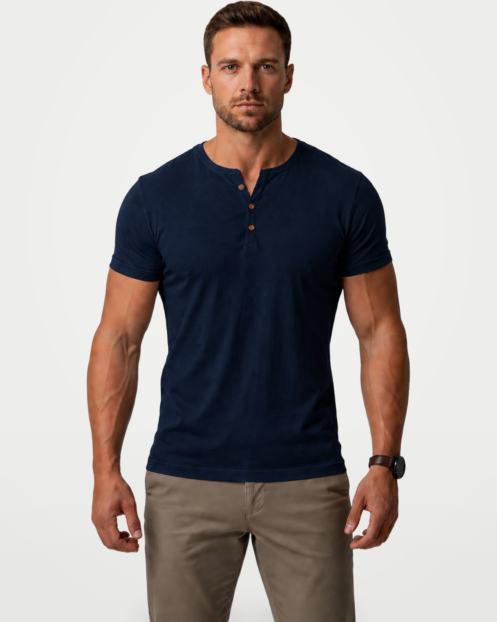 The Athletics Society | Men's Muscle Fit Henley Tee - 6
