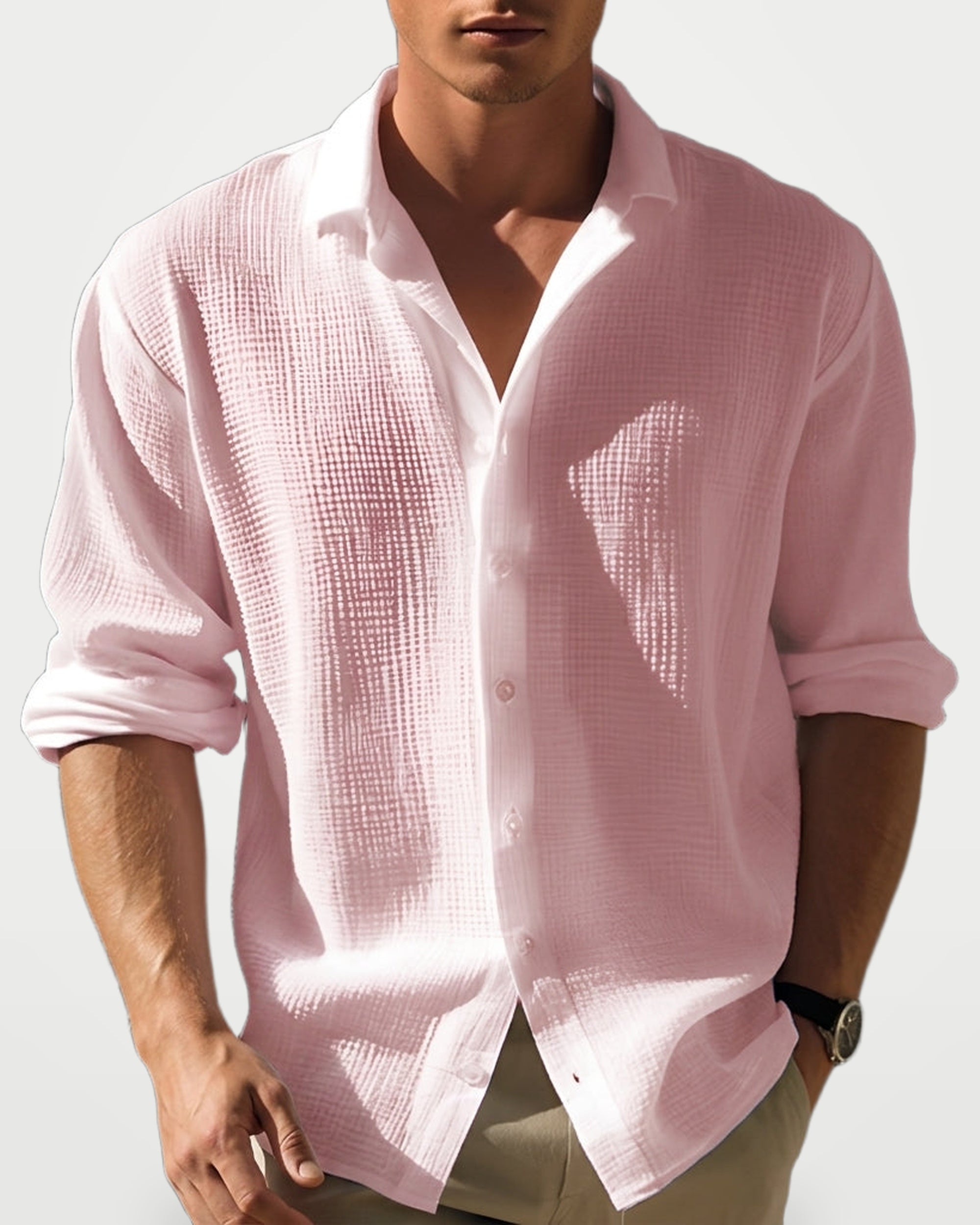 The Athletics Society | Men's Relaxed Cotton Linen Shirt - 4