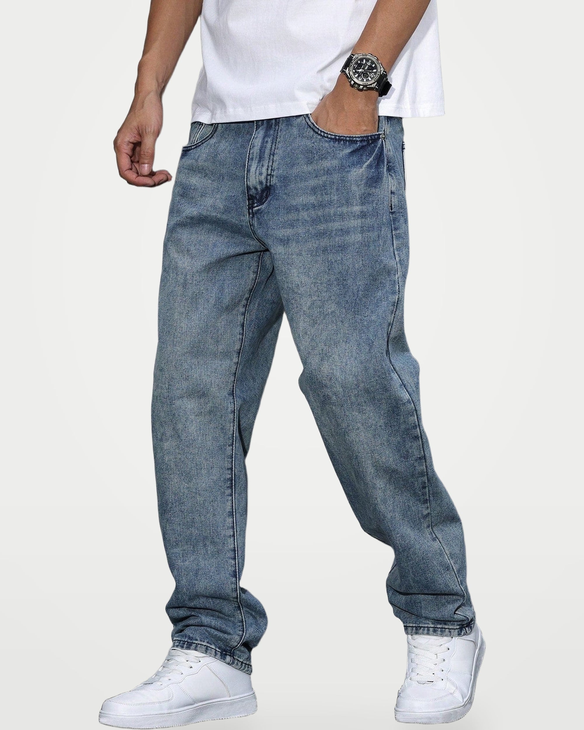 The Athletics Society | Men's Relaxed Straight Leg Jeans - 7