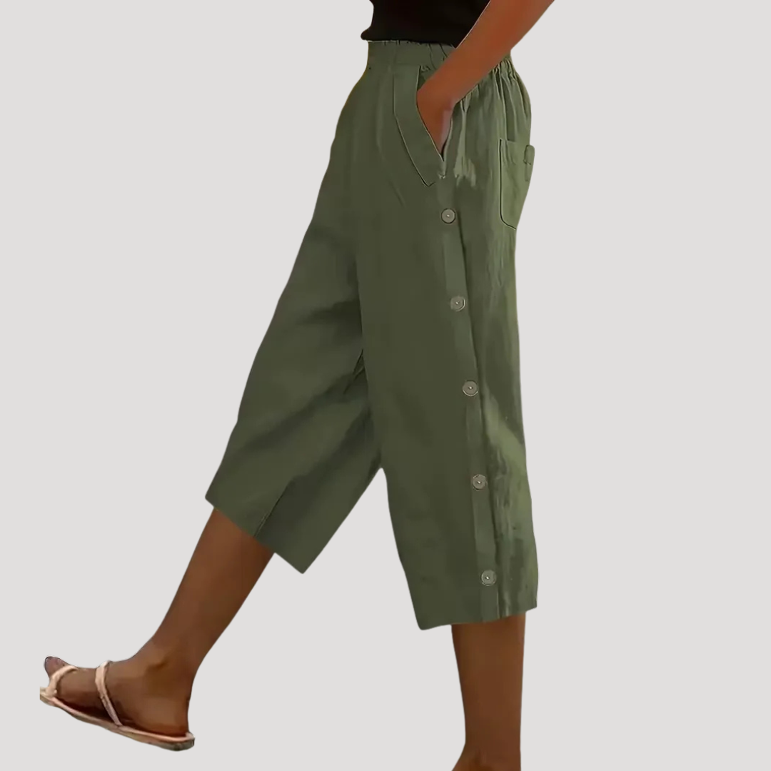The Athletics Society | Women's Cropped Wide Leg Trousers - 4