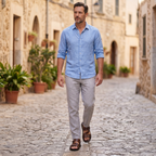 The Athletics Society | Men's Adjustable Leather Strap Sandals - 8