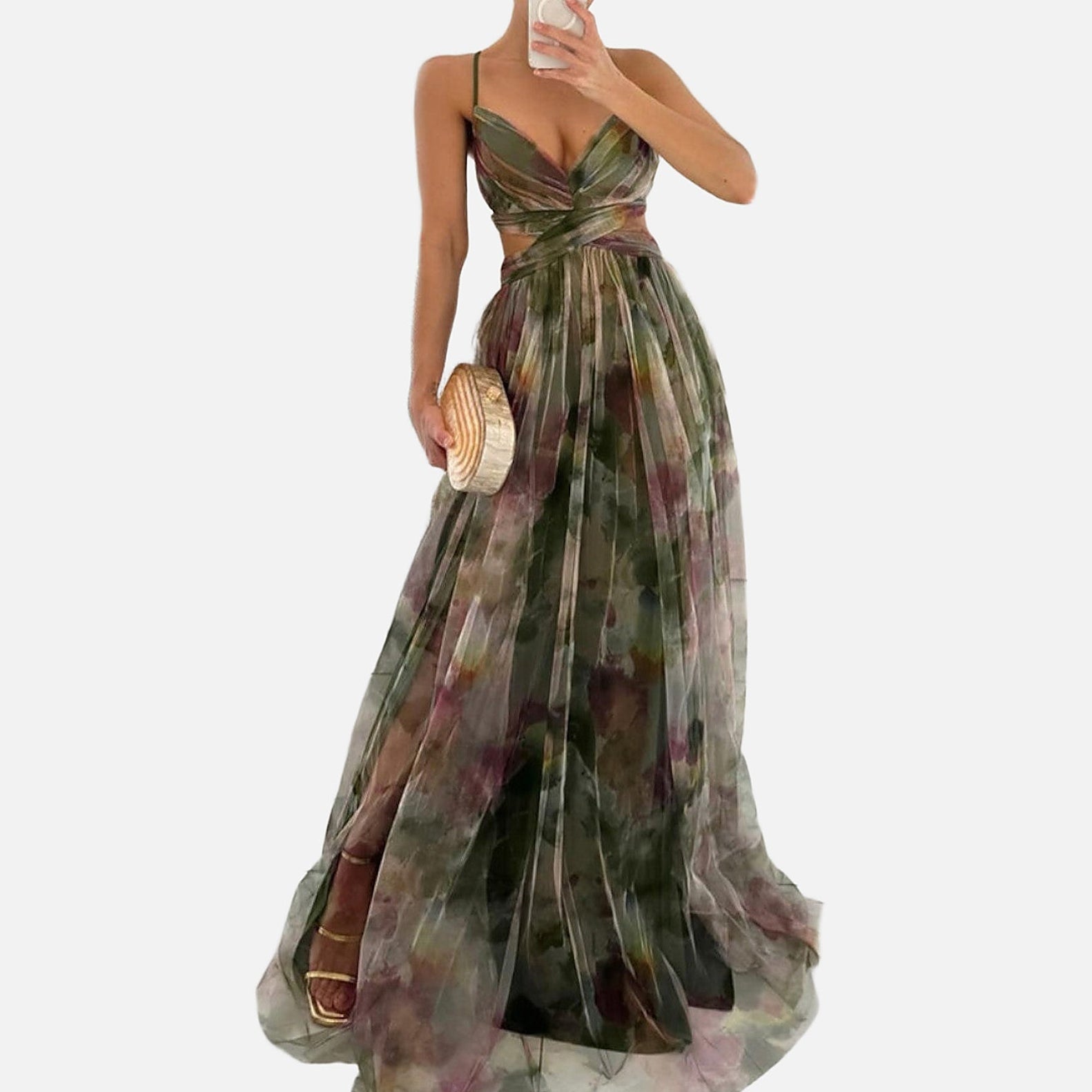 The Athletics Society | Women's Floral Chiffon Maxi Dress - 2