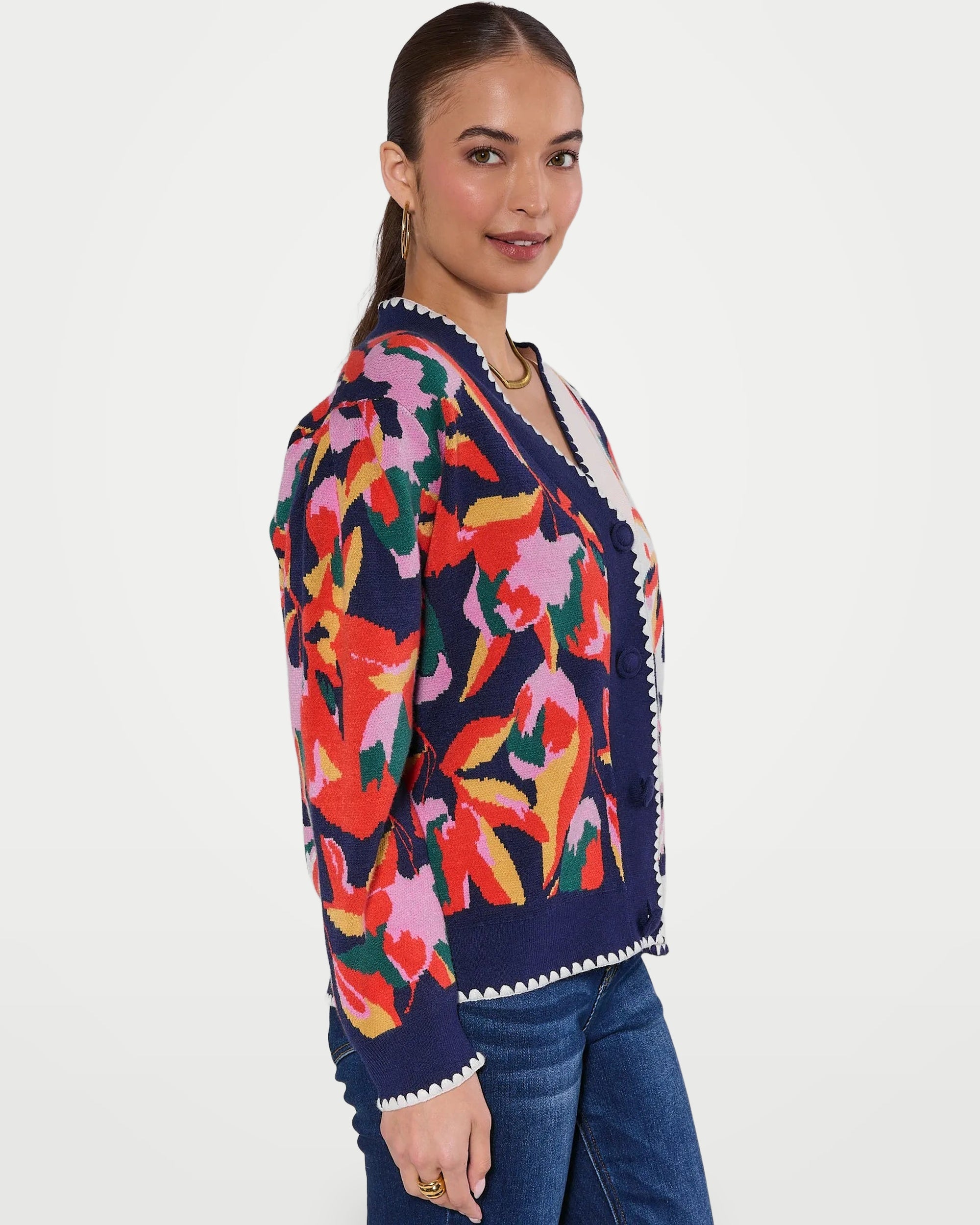 The Athletics Society | Women's Oversized Floral Cardigan - 4