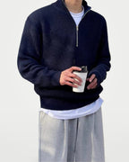 The Athletics Society | Men's Ribbed Half-Zip Sweater - 3