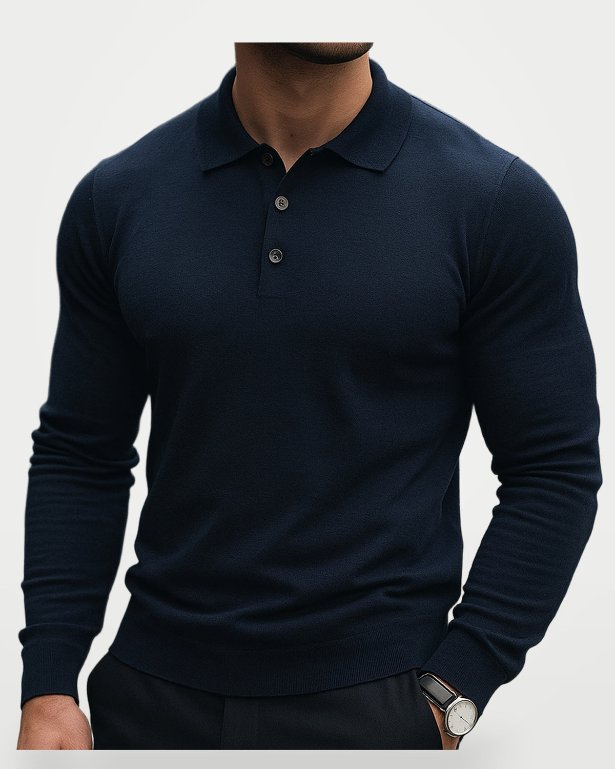 The Athletics Society | Men's Merino Wool Polo Sweater - 3