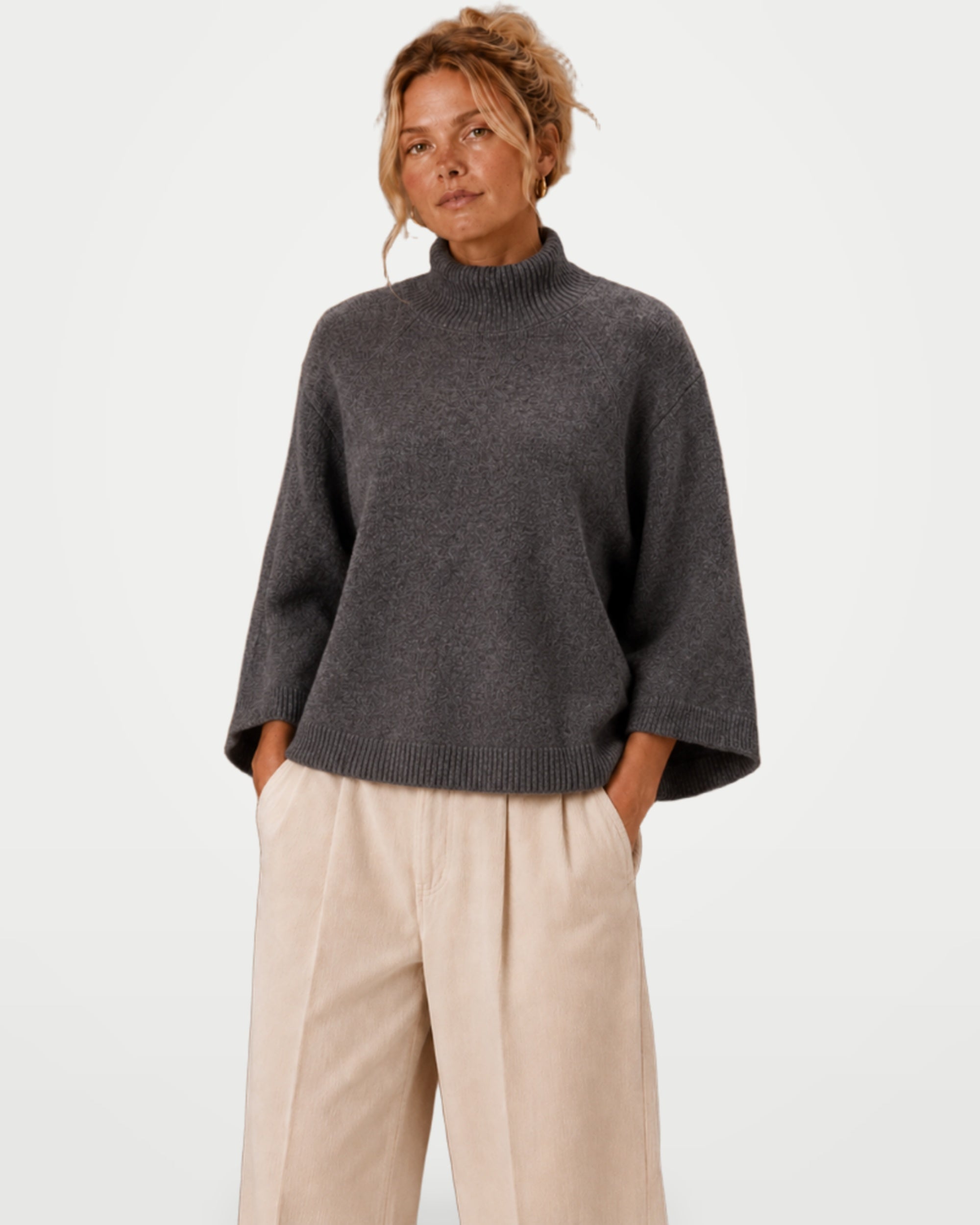 The Athletics Society | Women's Oversized Chunky Knit Sweater - 1