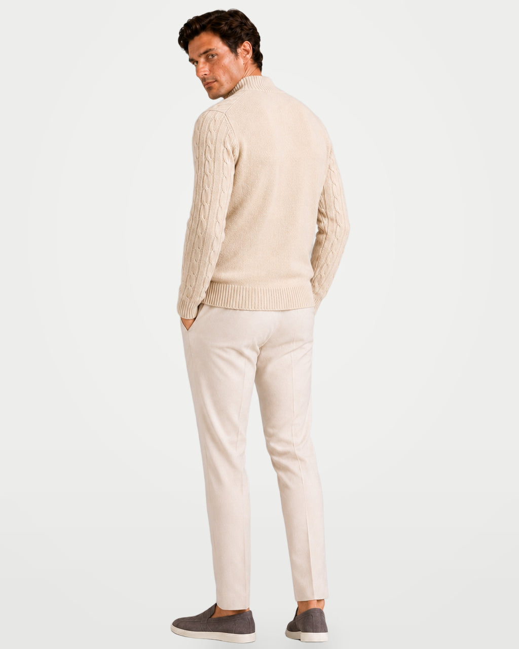 The Athletics Society | Men's Wool Cable Knit Sweater - 19