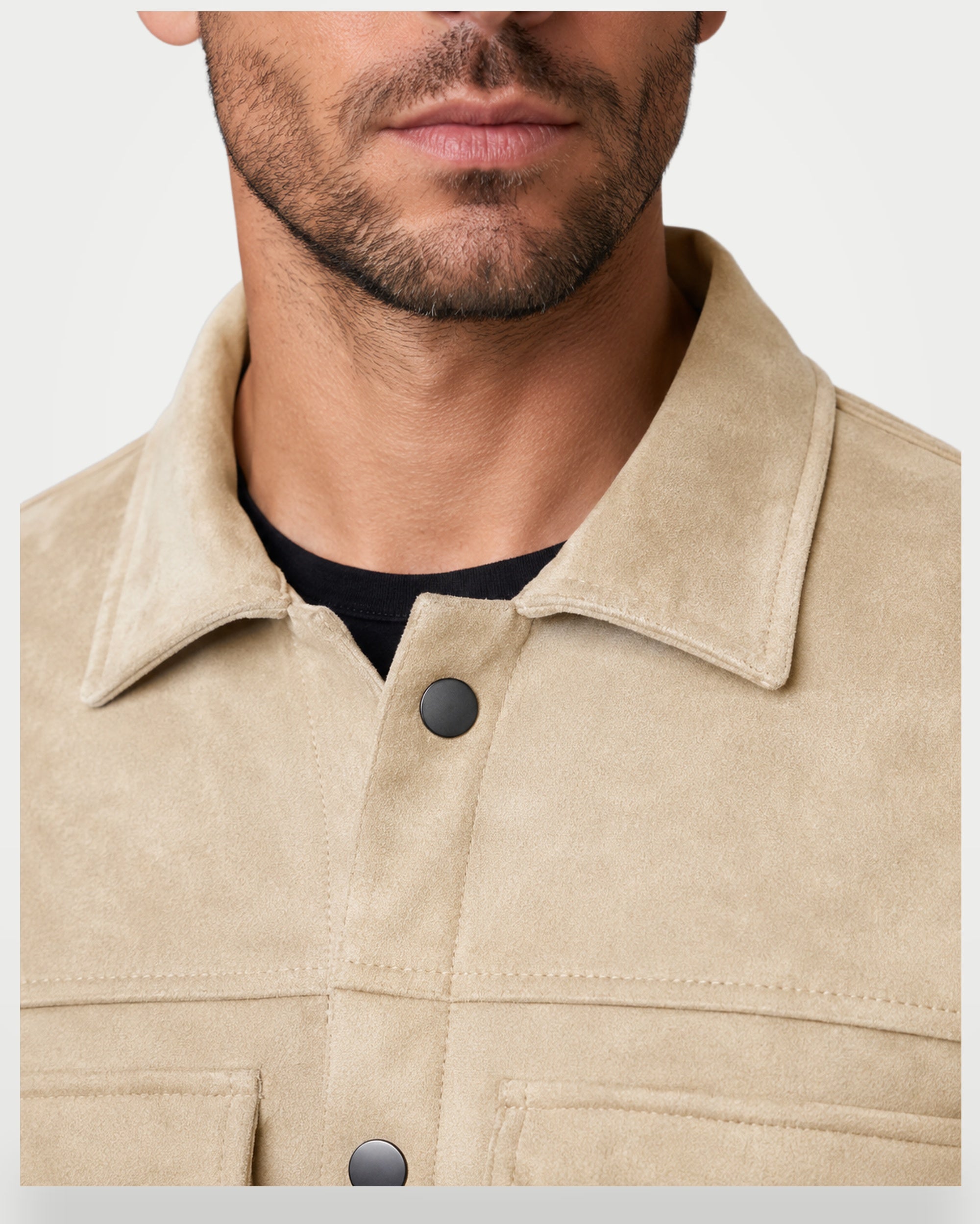 The Athletics Society | Men's Slim Suede Overshirt Jacket - 2