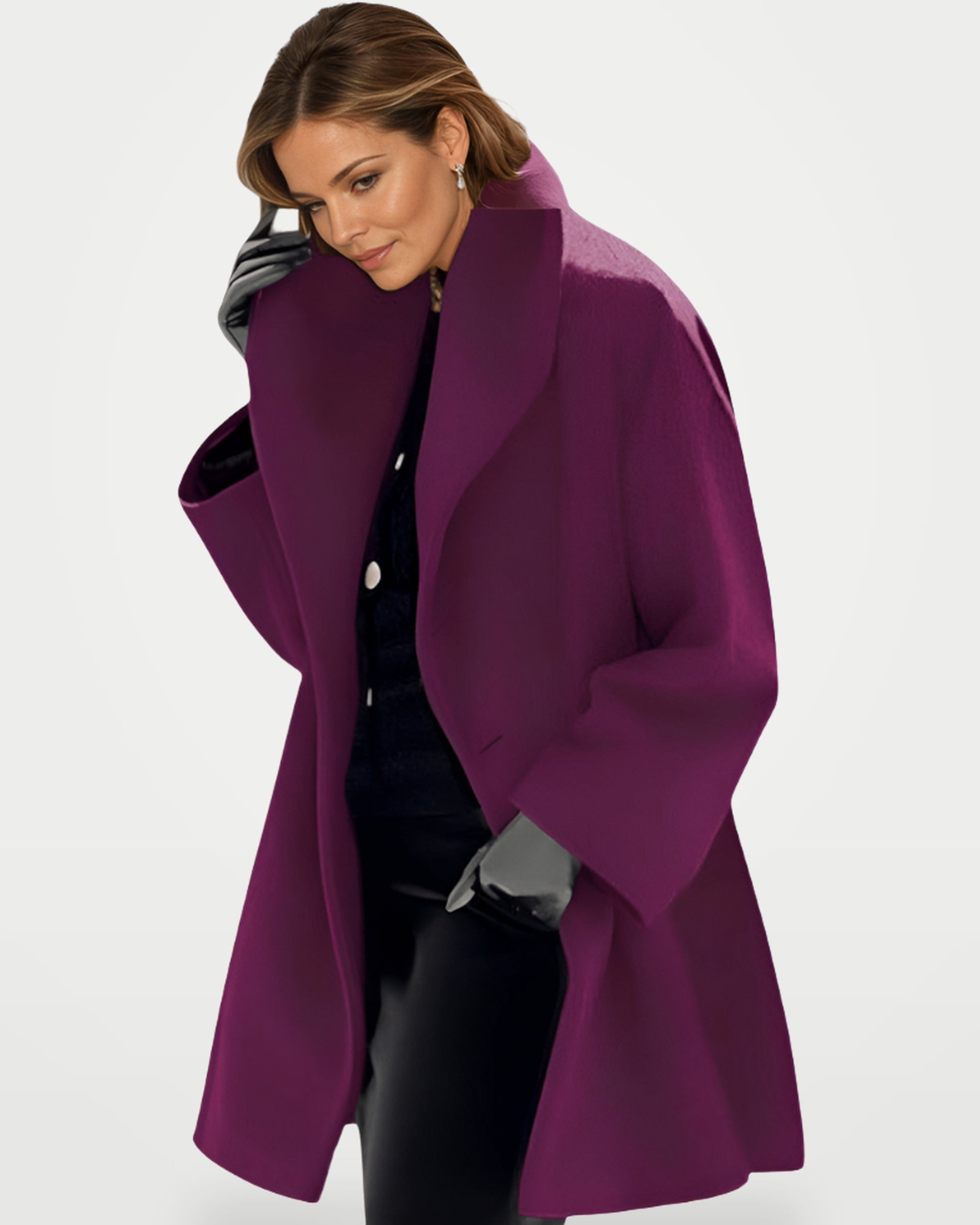 The Athletics Society | Women's Relaxed Wide Collar Coat - 6
