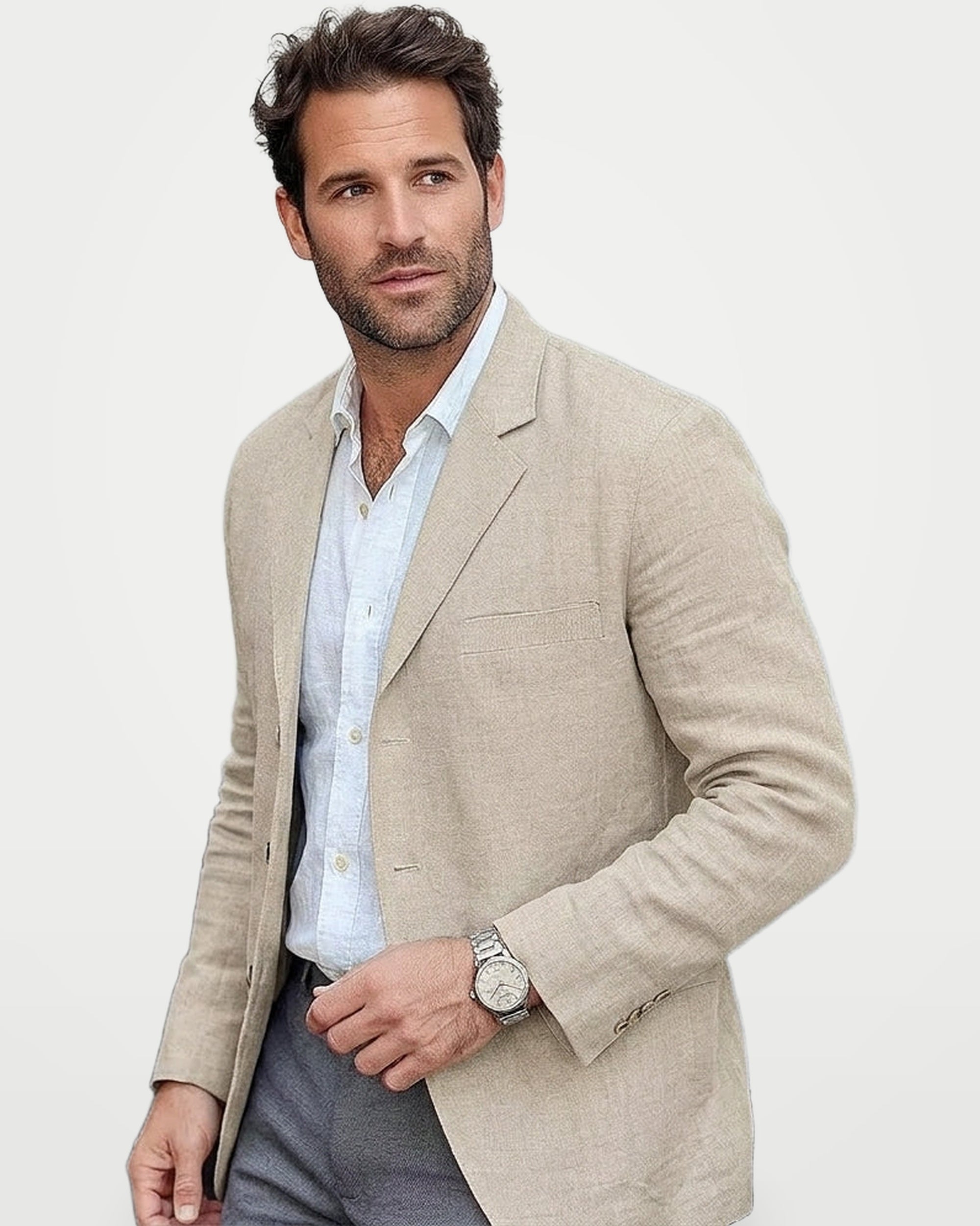 The Athletics Society | Women's Relaxed Linen Blazer - 1