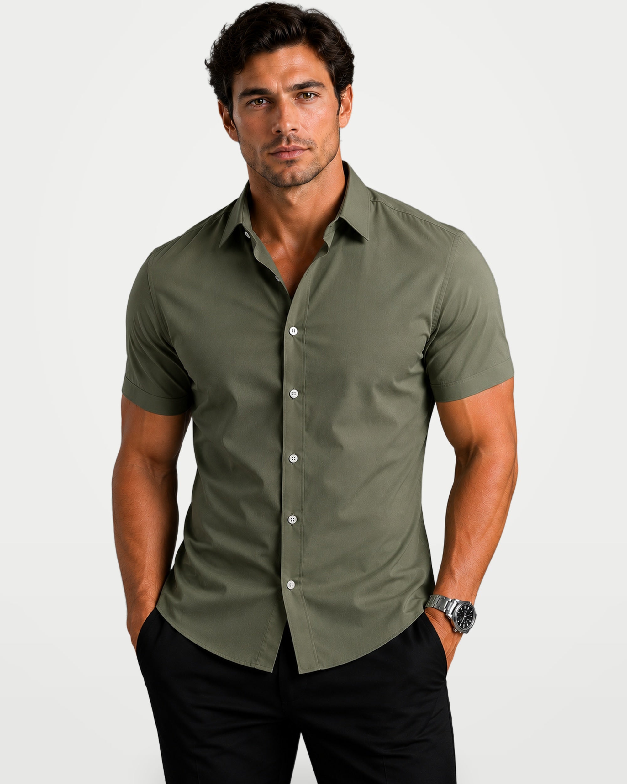 The Athletics Society | Men's Slim Fit Button Shirt - 8
