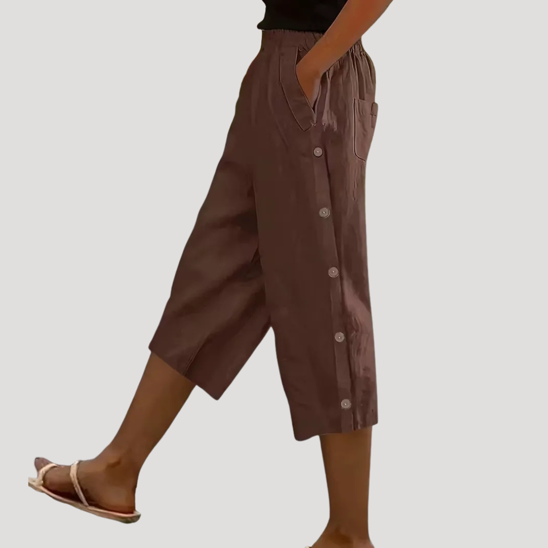The Athletics Society | Women's Cropped Wide Leg Trousers - 5