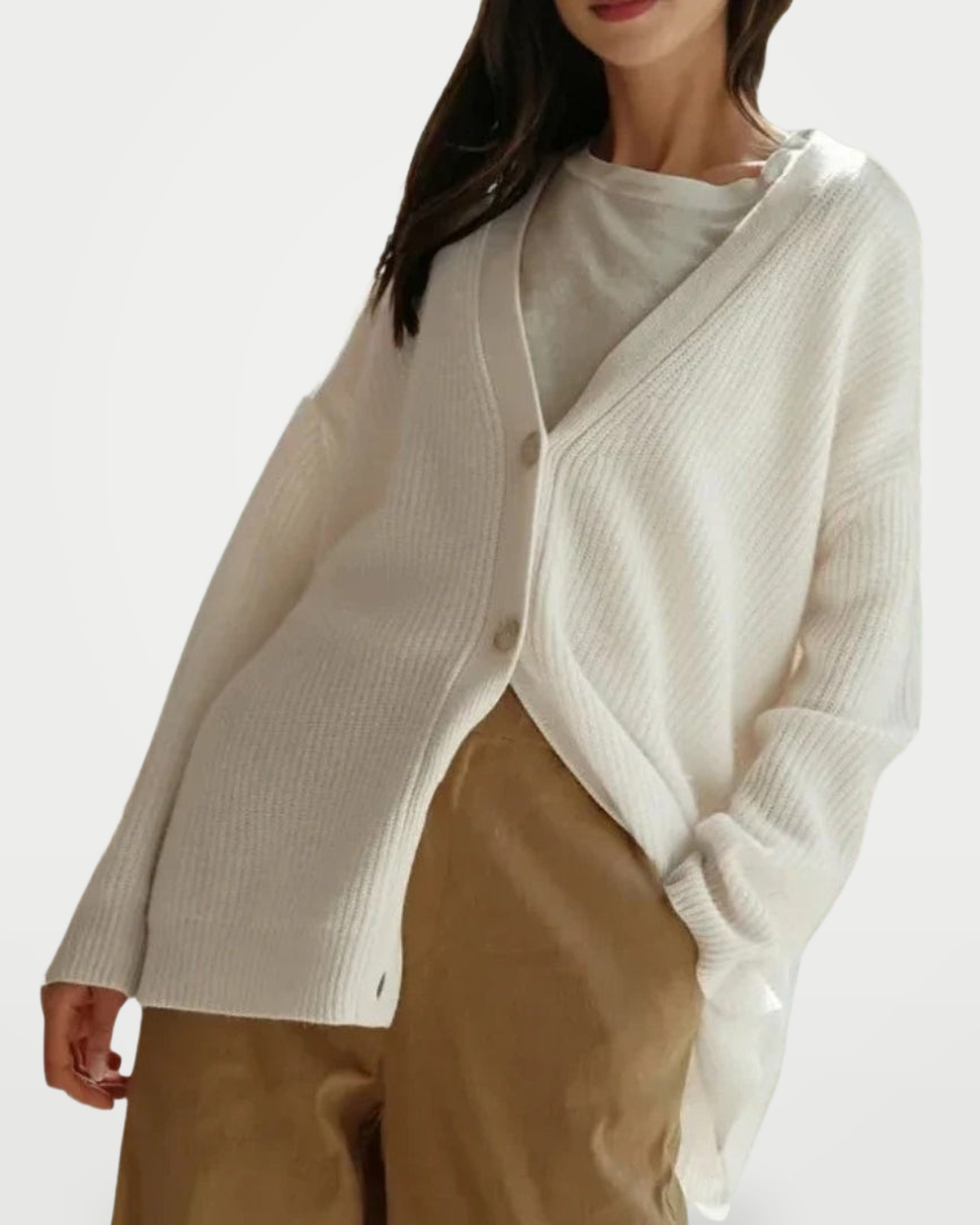 The Athletics Society | Women's Oversized Ribbed Knit Cardigan - 4