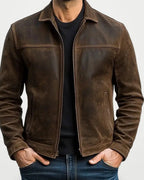 The Athletics Society | Men's Slim Suede Trucker Jacket - 1