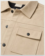 The Athletics Society | Men's Slim Suede Overshirt Jacket - 4