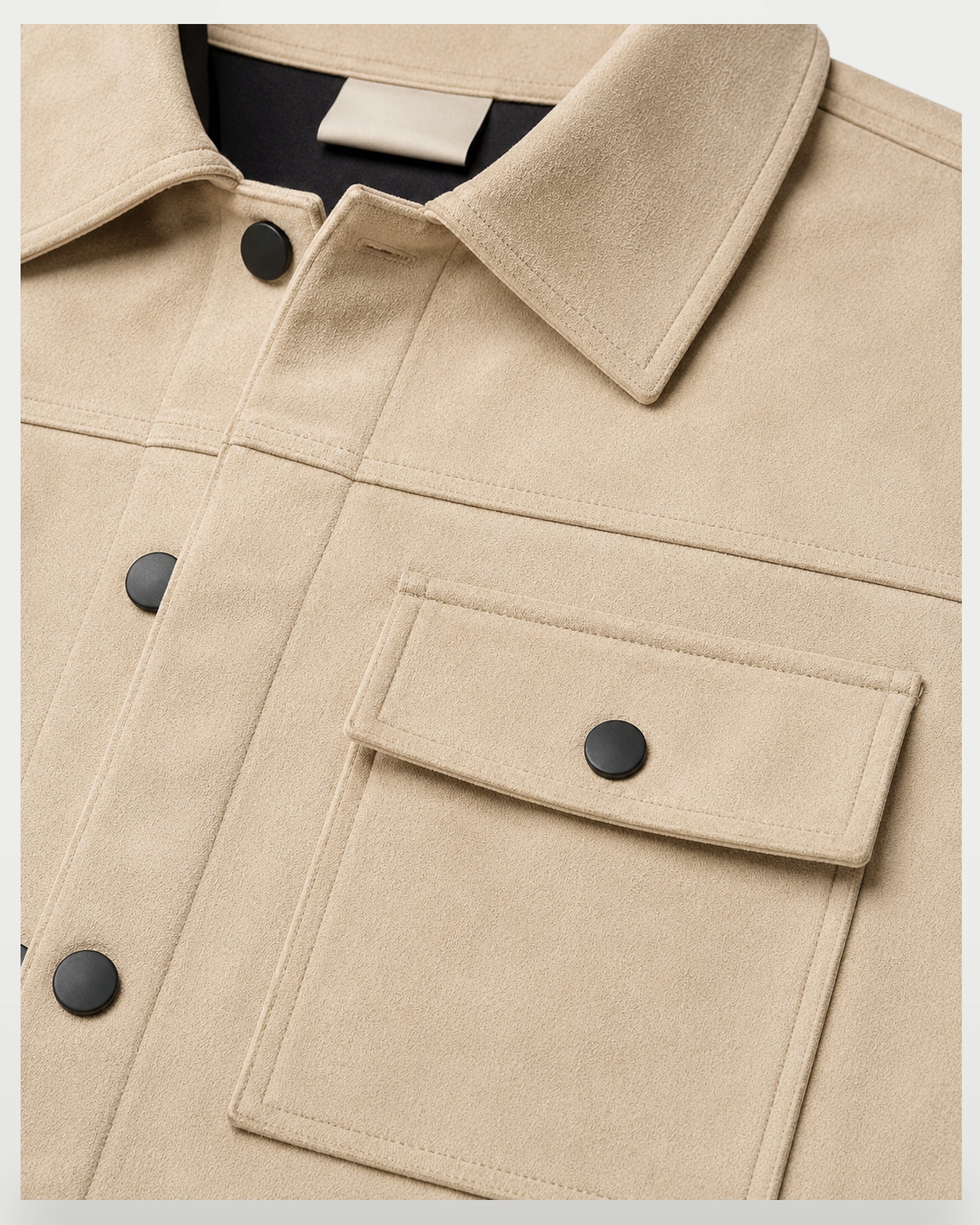 The Athletics Society | Men's Slim Suede Overshirt Jacket - 4