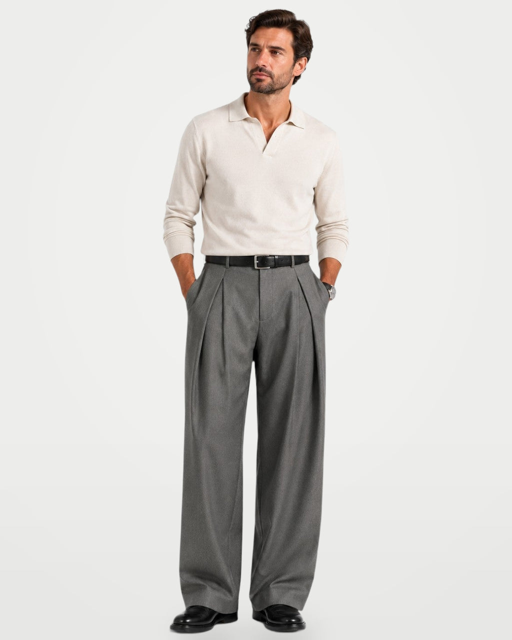 The Athletics Society | Men's Relaxed Pleated Wide Trousers - 9
