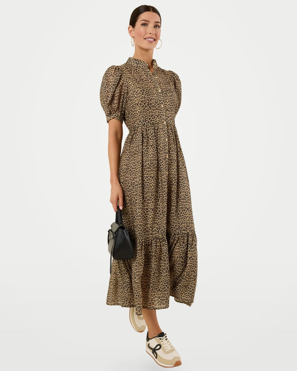 The Athletics Society | Women's Leopard Print Maxi Dress - 6