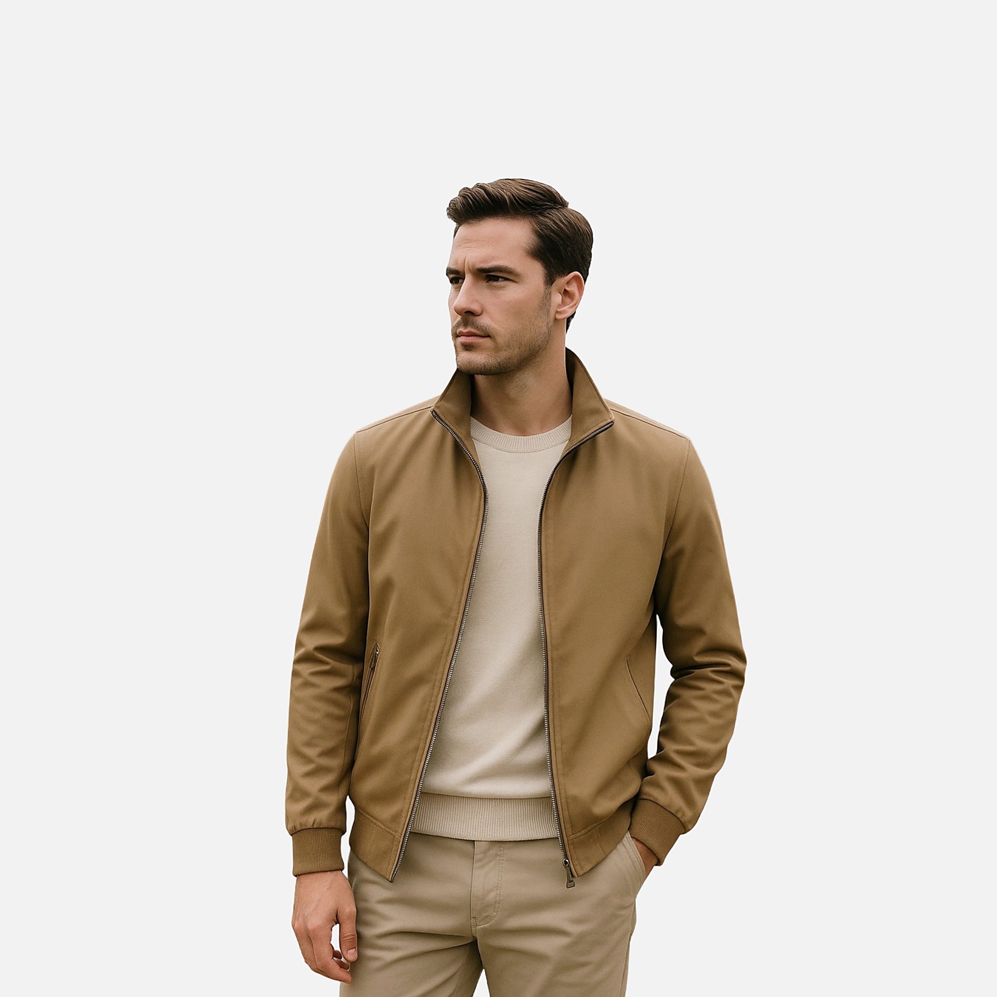 The Athletics Society | Men's Lightweight Windbreaker Jacket Zip-Front Spring Summer Casual - 4