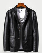 The Athletics Society | Men's Leather Blazer Modern Cut - 2