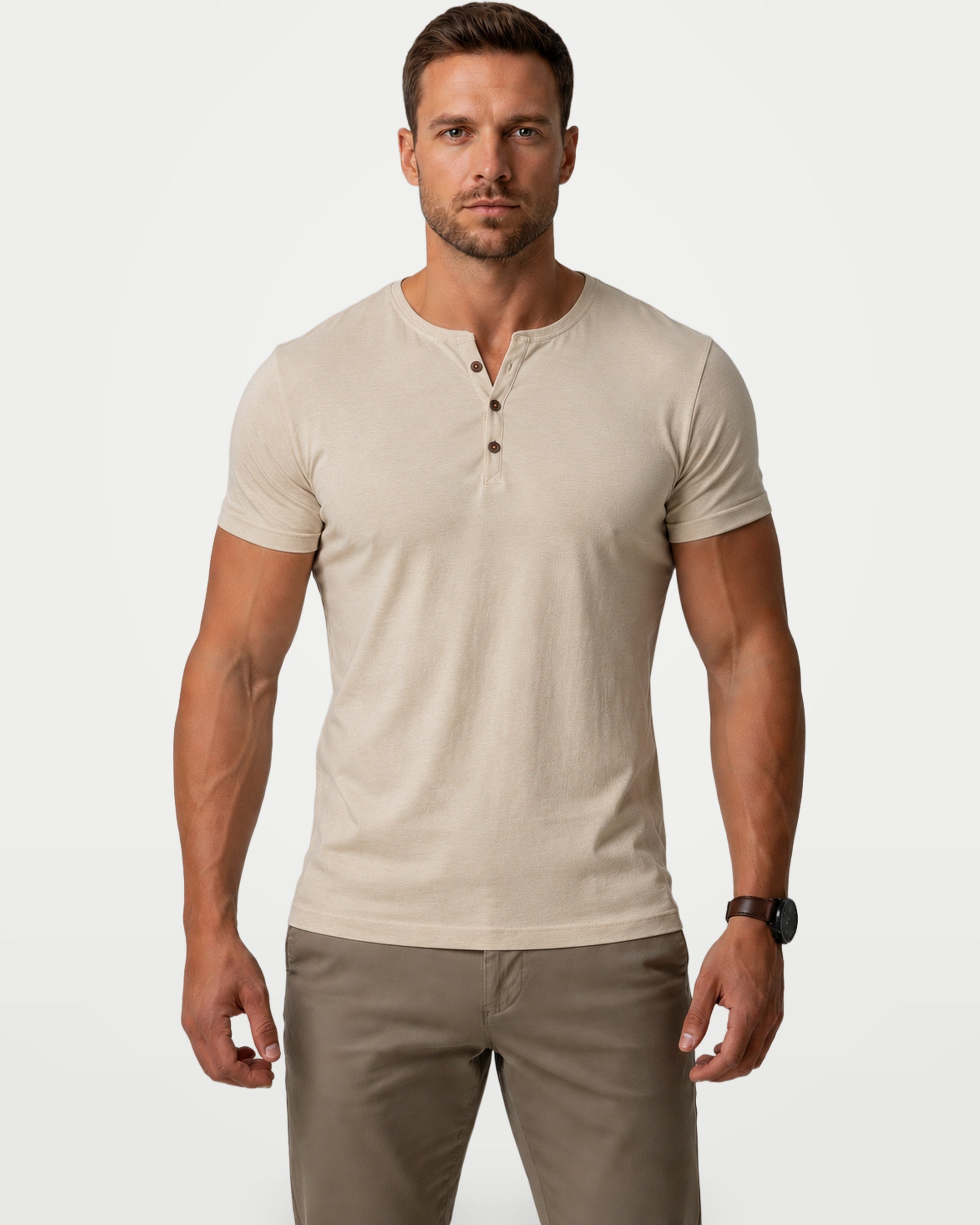 The Athletics Society | Men's Muscle Fit Henley Tee - 5