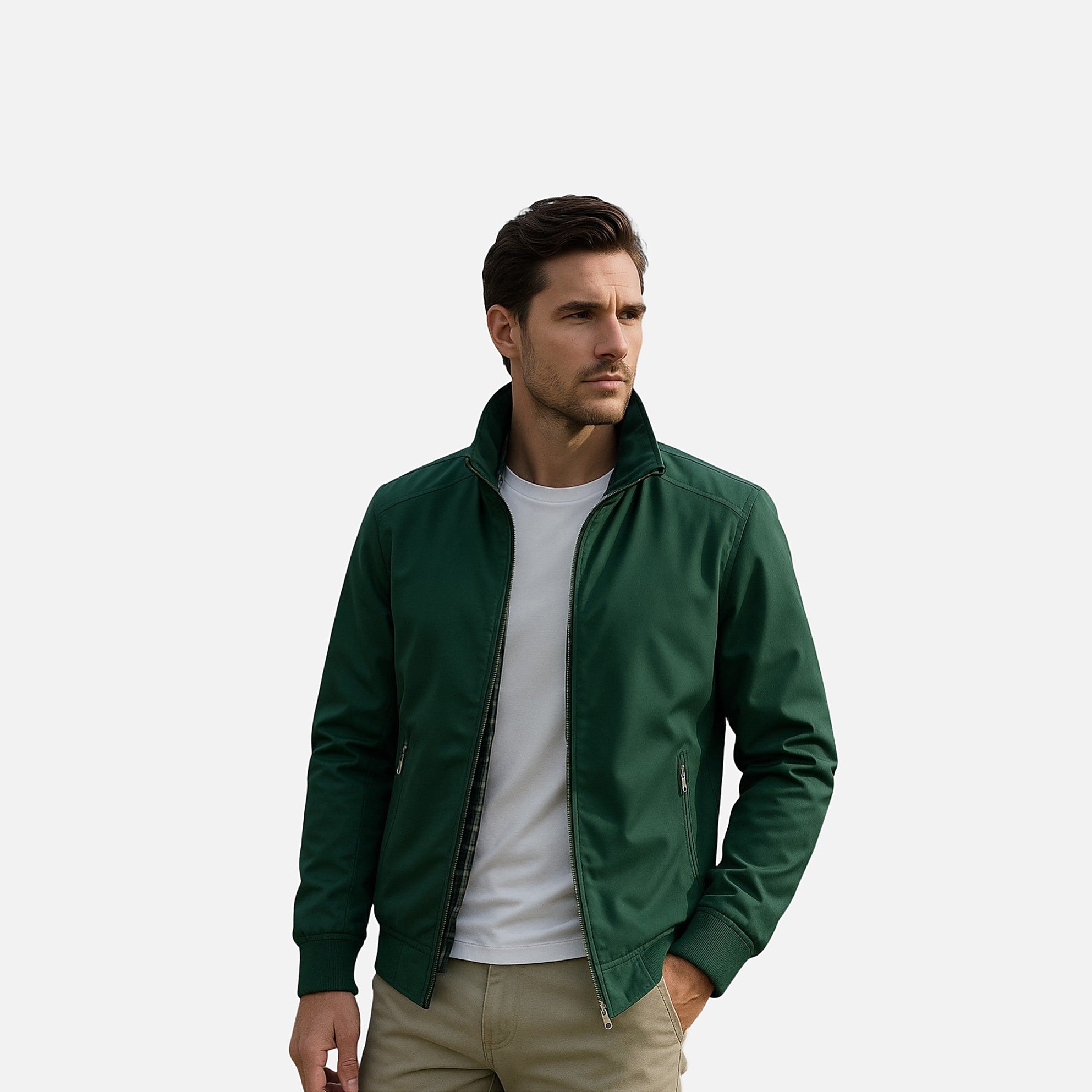 The Athletics Society | Men's Lightweight Windbreaker Jacket Zip-Front Spring Summer Casual - 3