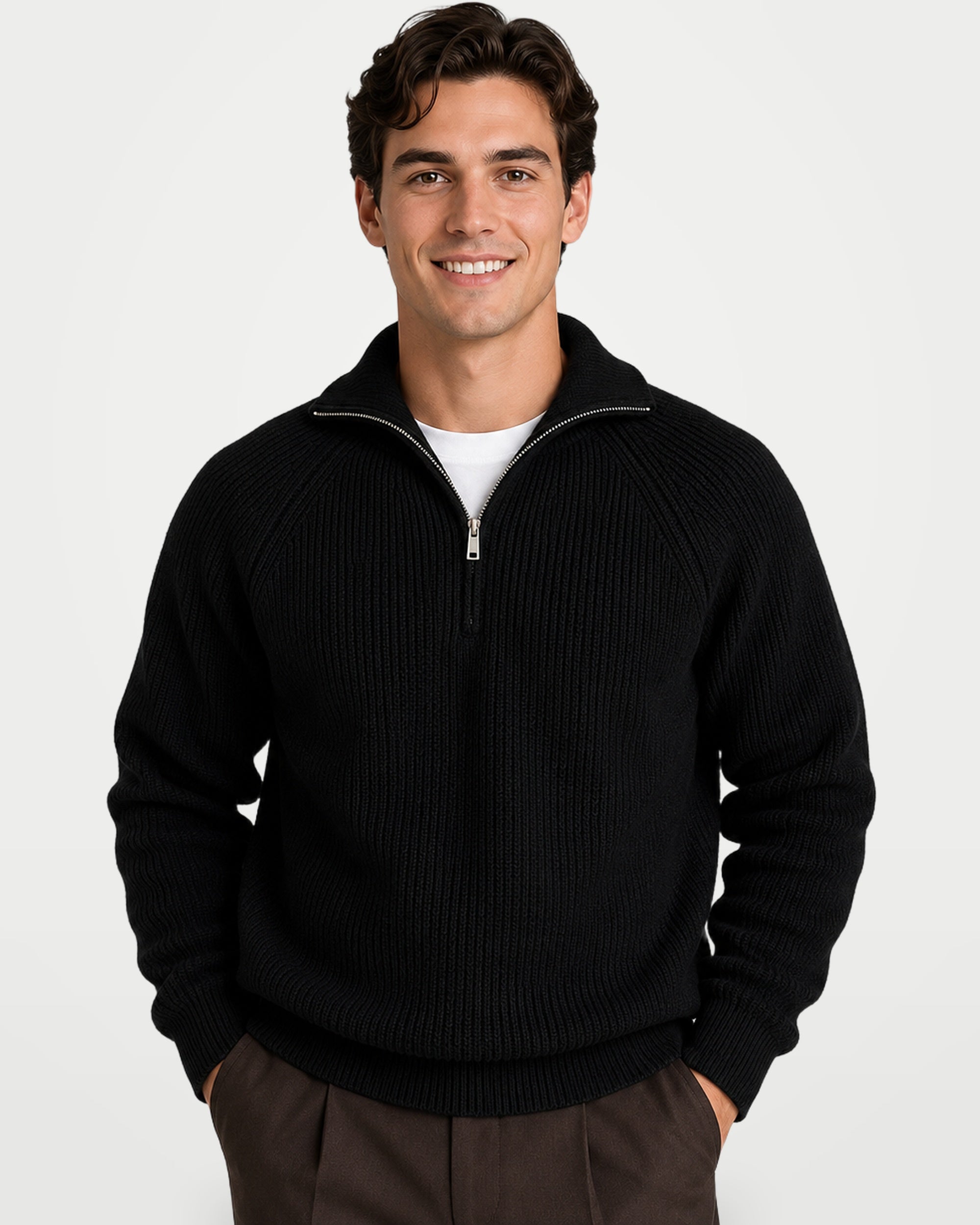 The Athletics Society | Men's Quarter-Zip Knit Sweater - 1