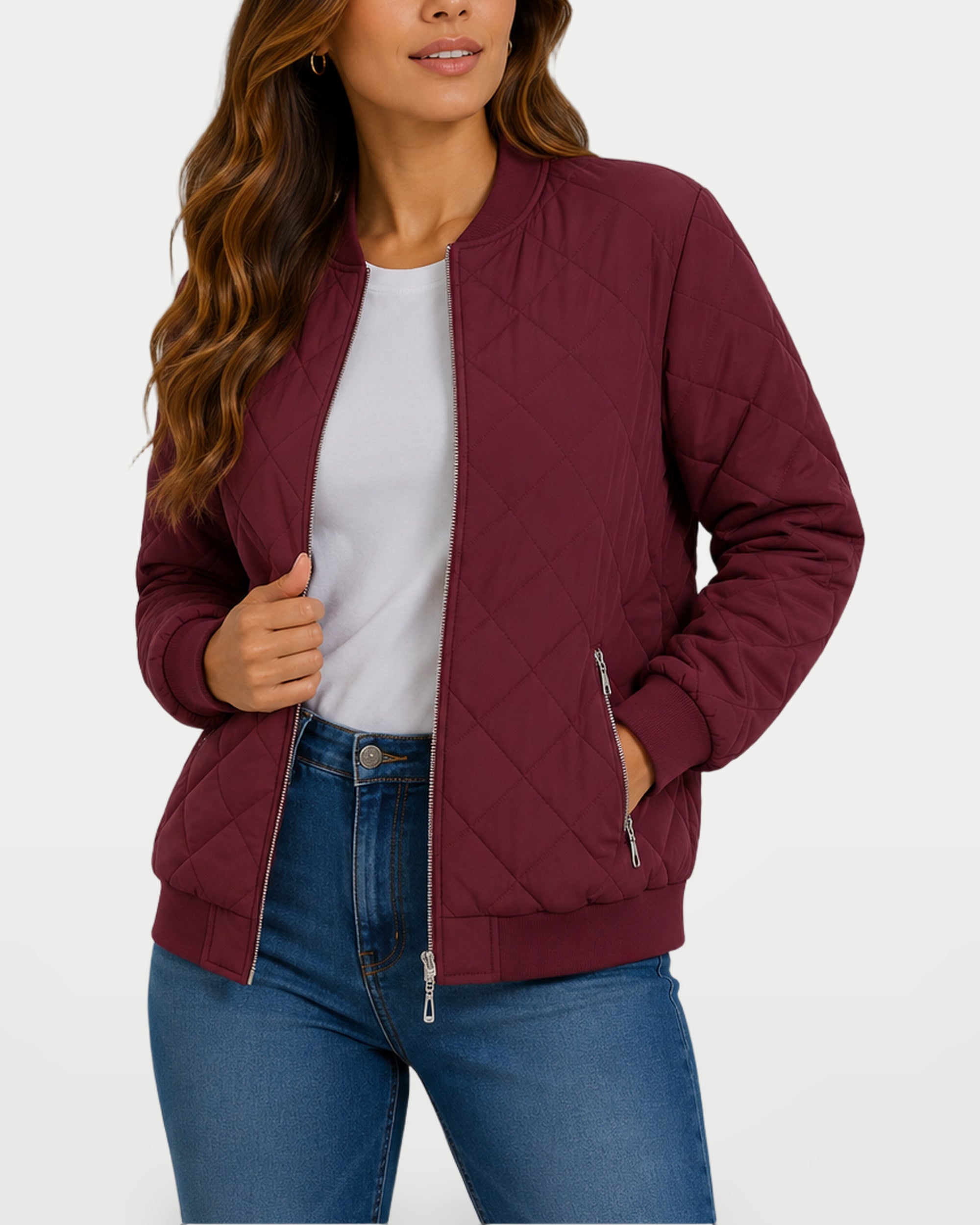 The Athletics Society | Women's Classic Quilted Bomber Jacket - 2