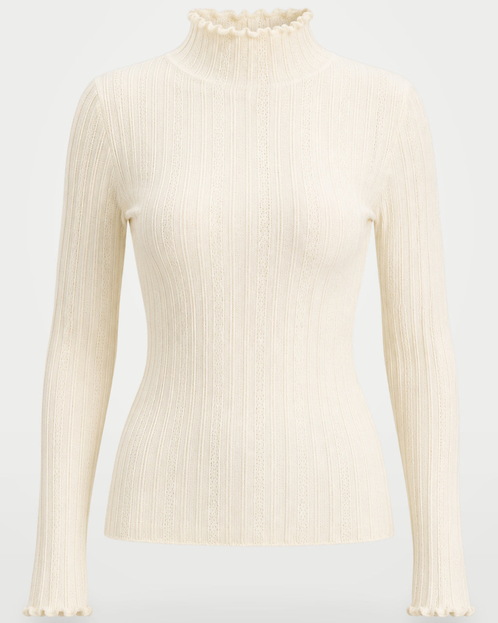 The Athletics Society | Women's Ribbed Mock Neck Sweater - 6