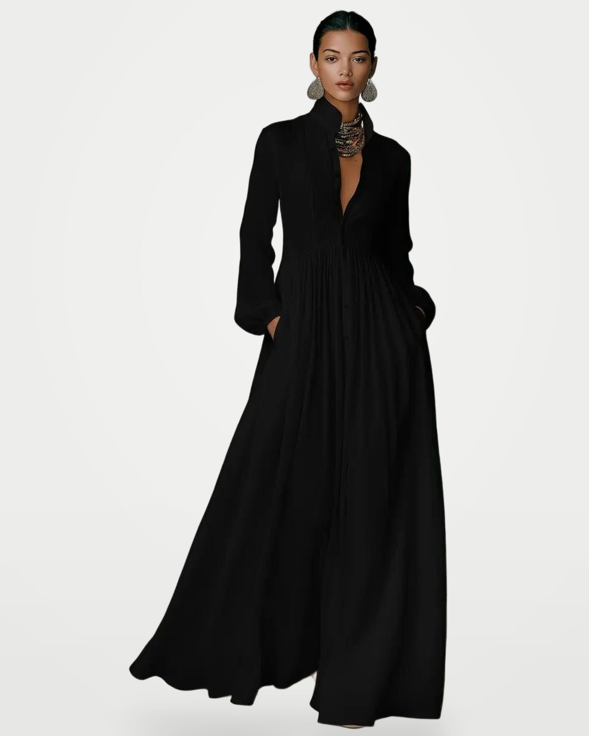 The Athletics Society | Women's Linen Blend Maxi Dress - 4