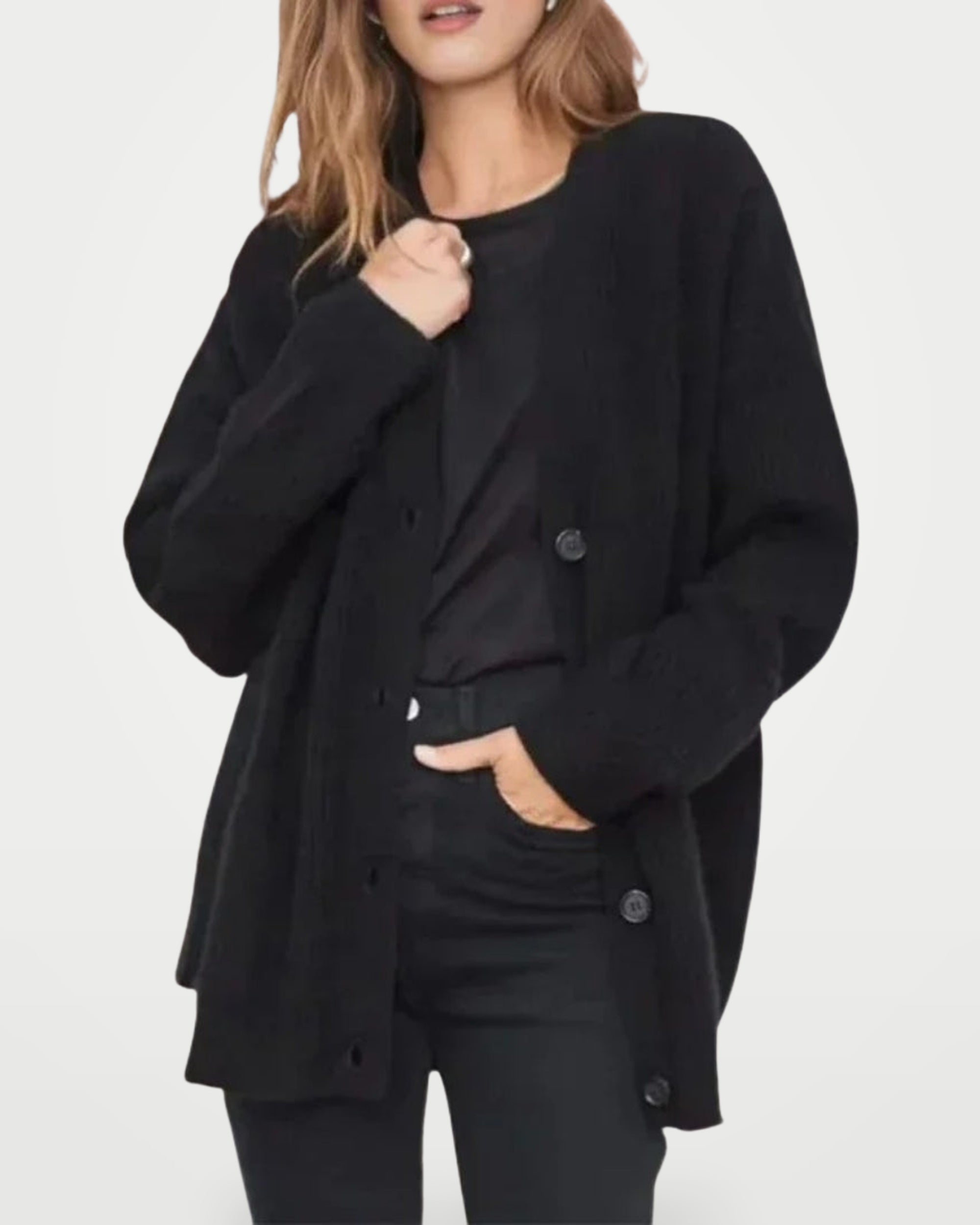 The Athletics Society | Women's Oversized Ribbed Knit Cardigan - 6