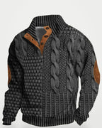 The Athletics Society | Men's Vintage Cable Knit Sweater - 1