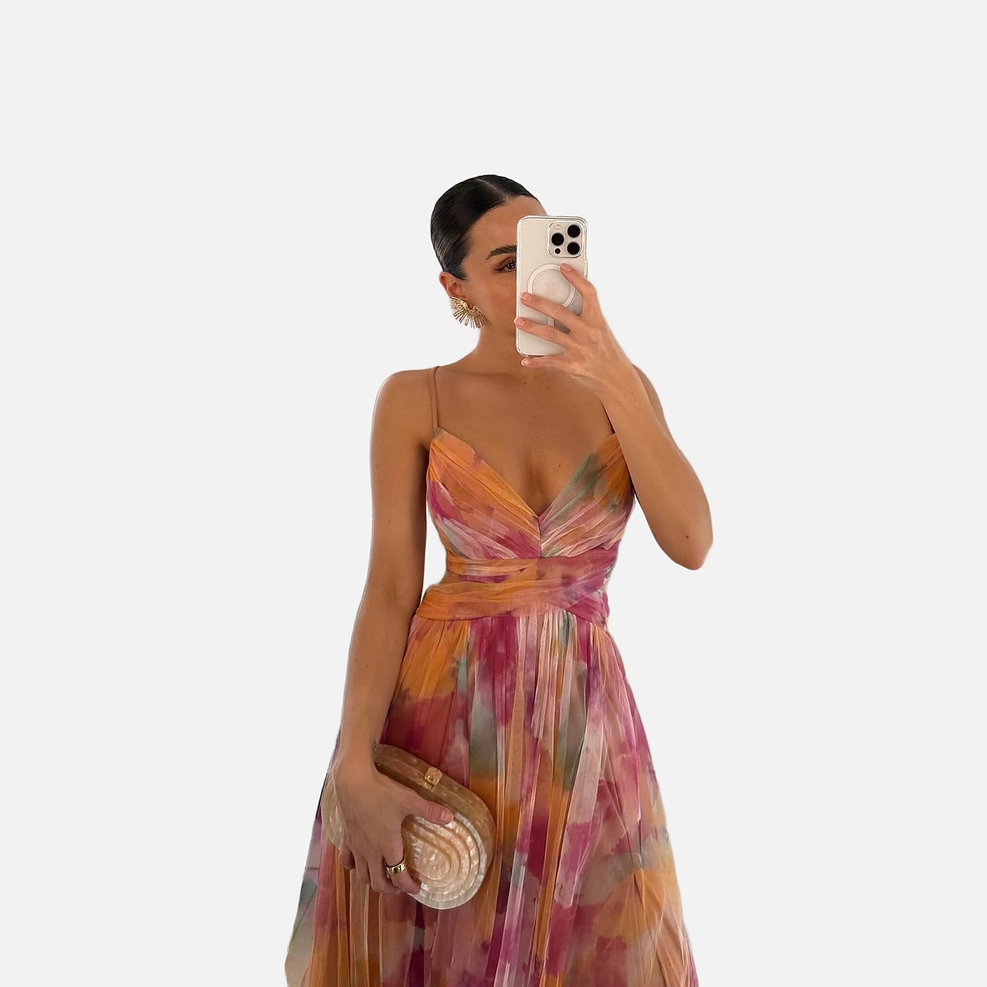 The Athletics Society | Women's Floral Chiffon Maxi Dress - 6